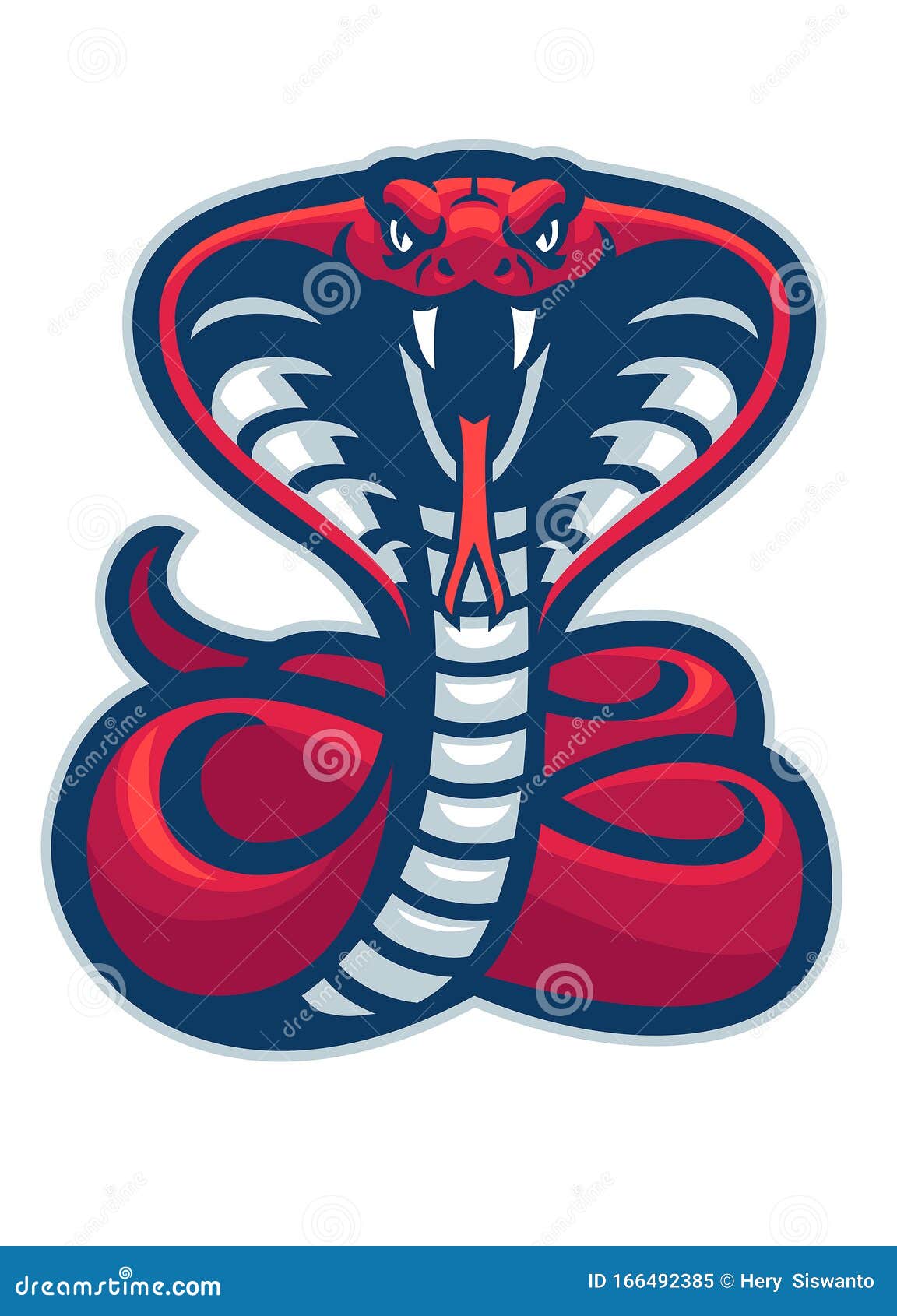 cobra snake mascot ready to attack