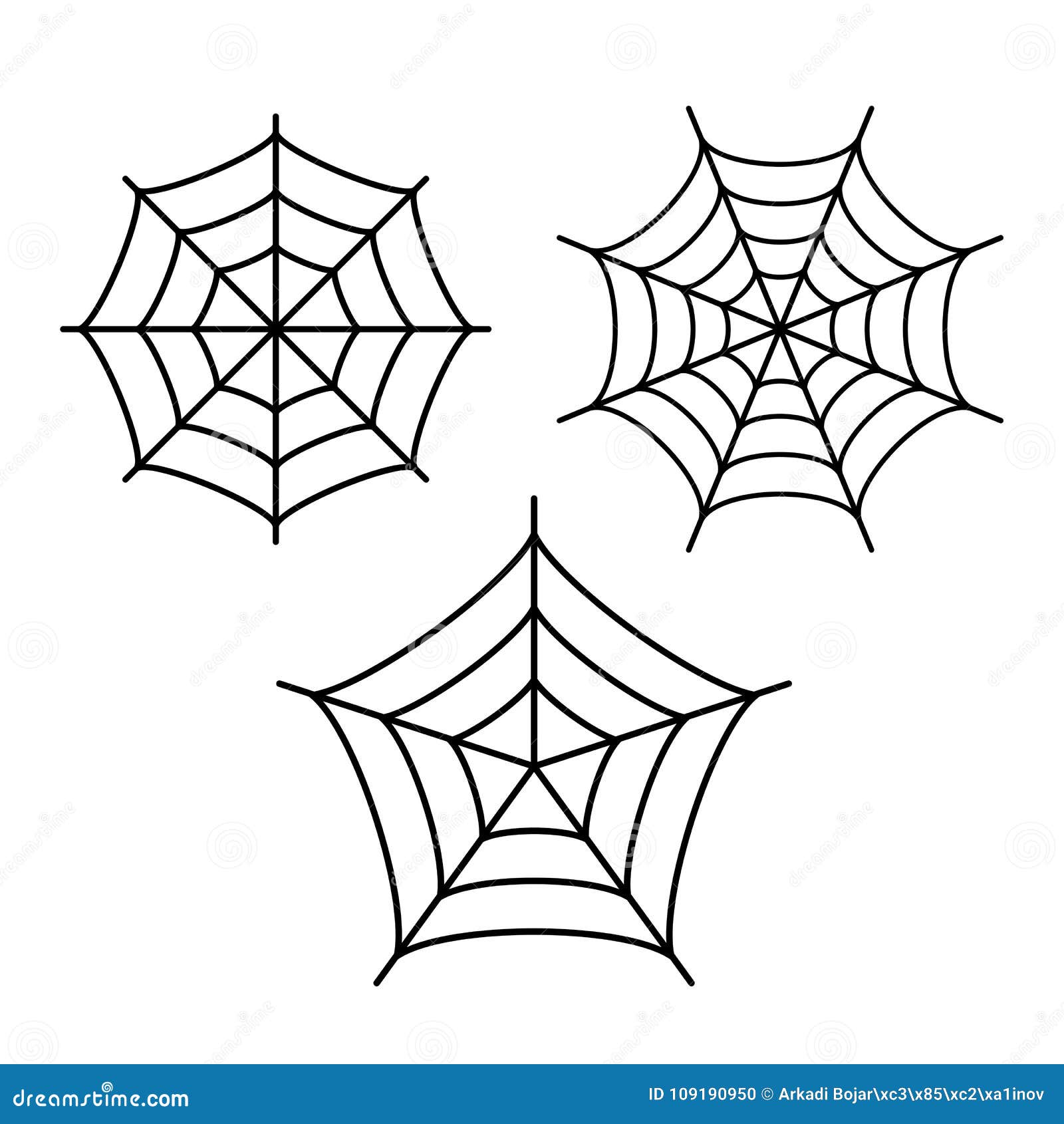 Spider web icon. Circle cobweb vector silhouette. Spiderweb clip art. Flat  vector illustration. Stock Vector