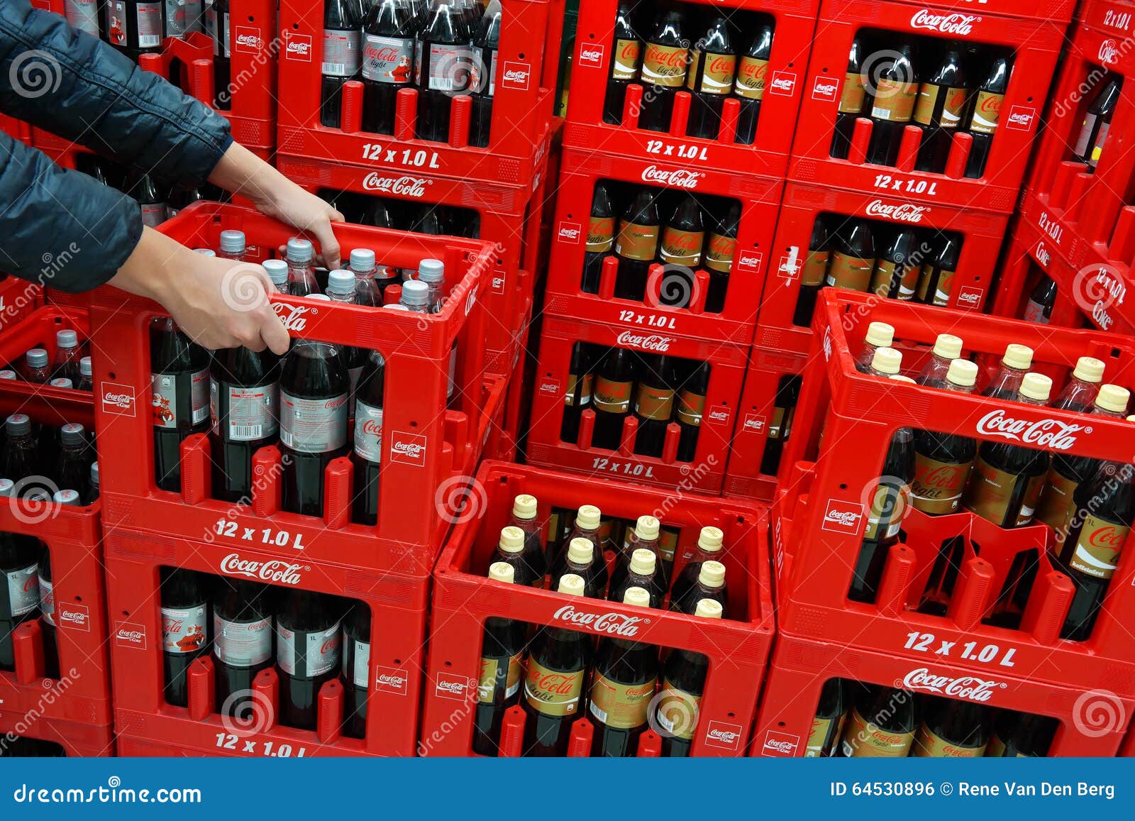 Viersen, Germany - May 9. 2023: Closeup of bottles Yfood vanilla drinking  meal in shelf of german supermarket Stock Photo