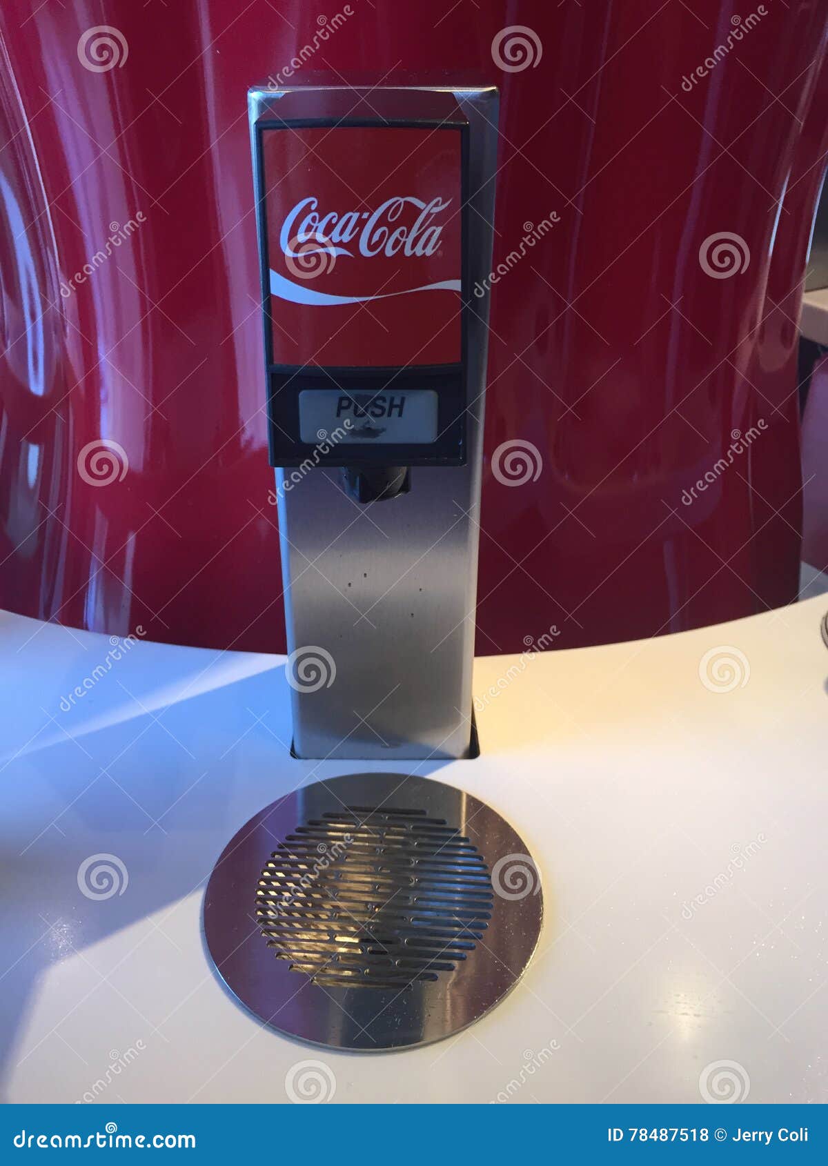Coca-Cola fountain. editorial stock photo. Image of tourist - 78487518