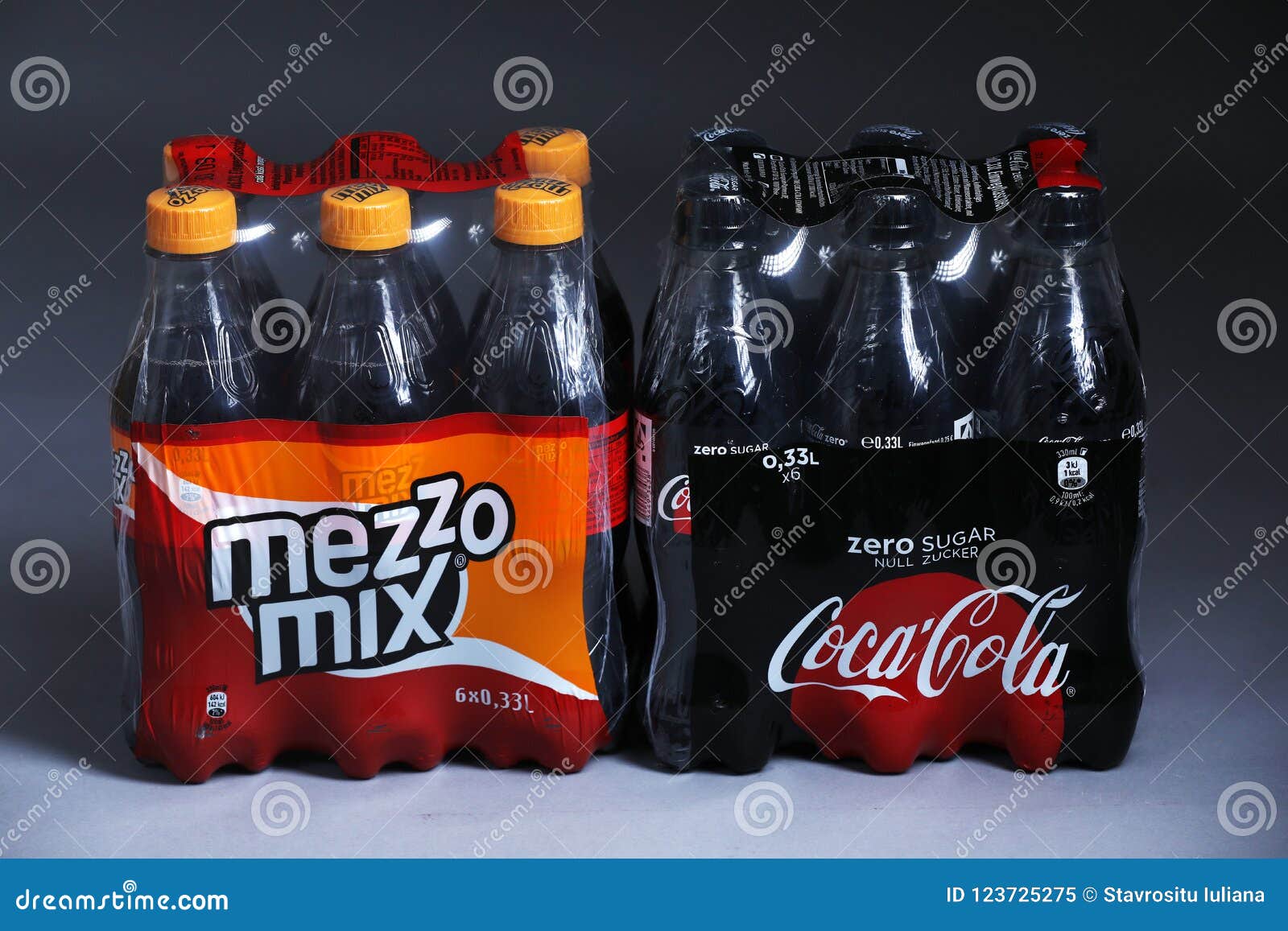 CocaCola and Mezzo Mix Packs of Drinks Editorial Image Image of
