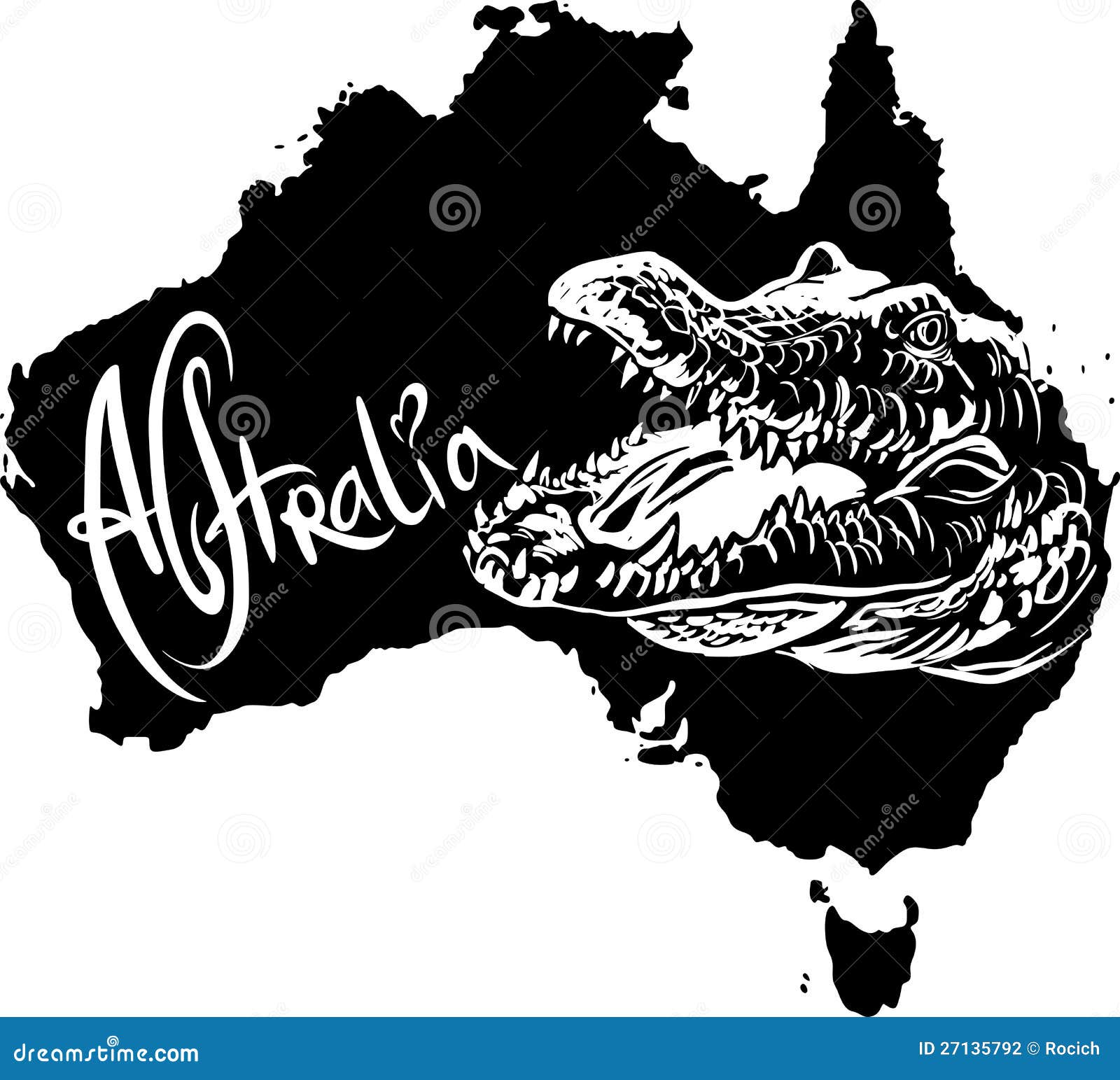 Ha Un Coccodrillo Come Simbolo Coccodrillo Come Simbolo Australiano Illustrazione Vettoriale