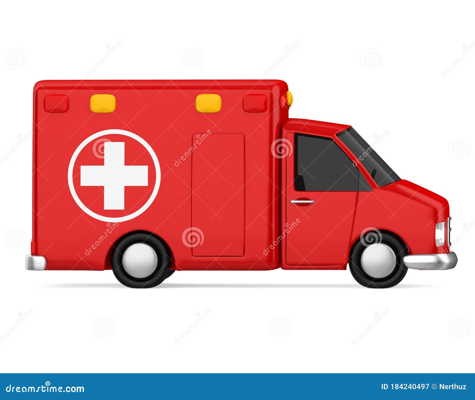 Coche De Ambulancia De Dibujos Animados Aislado Stock de ilustración -  Ilustración de velocidad, rinda: 184240497
