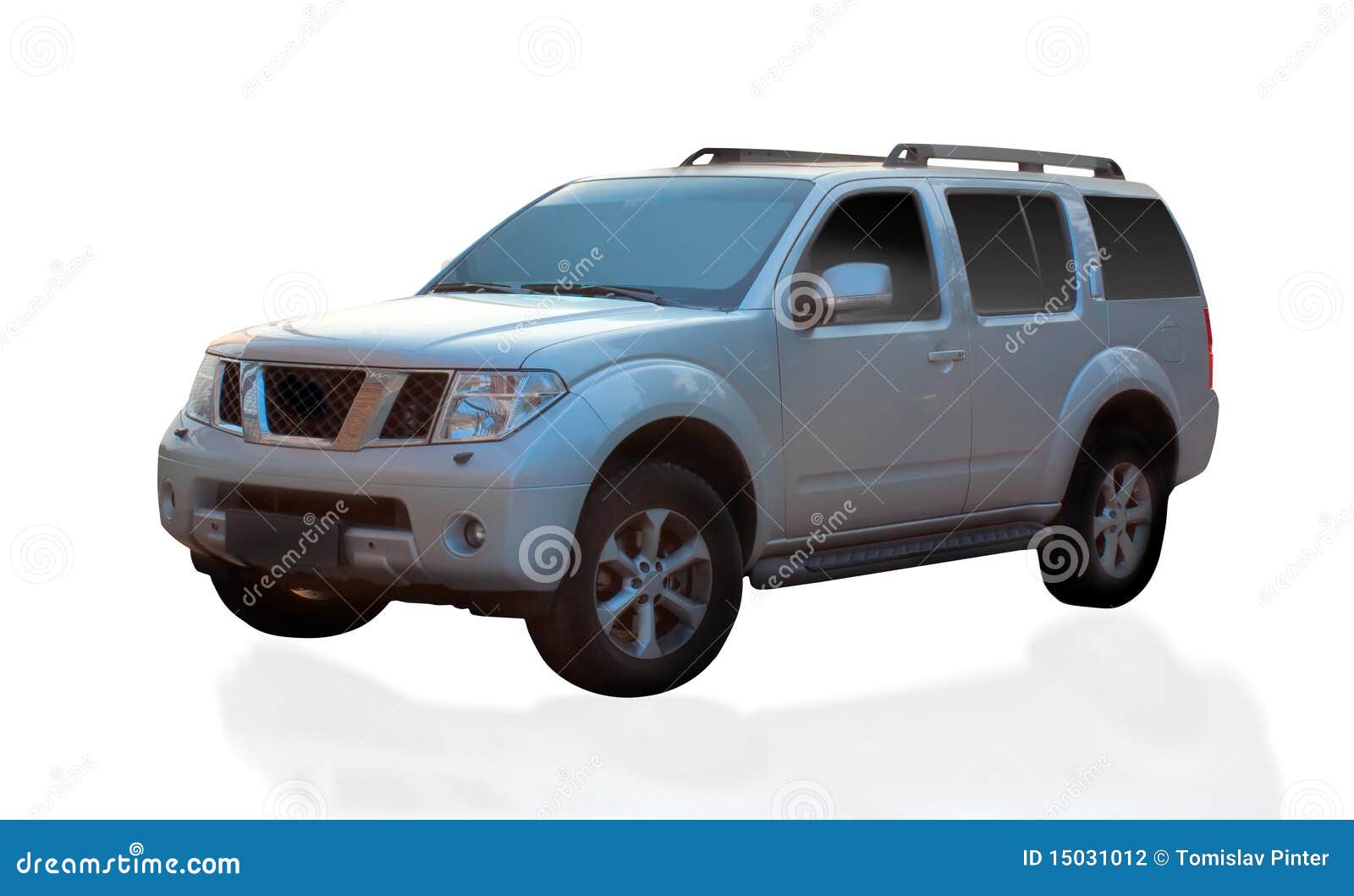 Coche de plata de SUV foto de archivo. Imagen de blanco 15031012