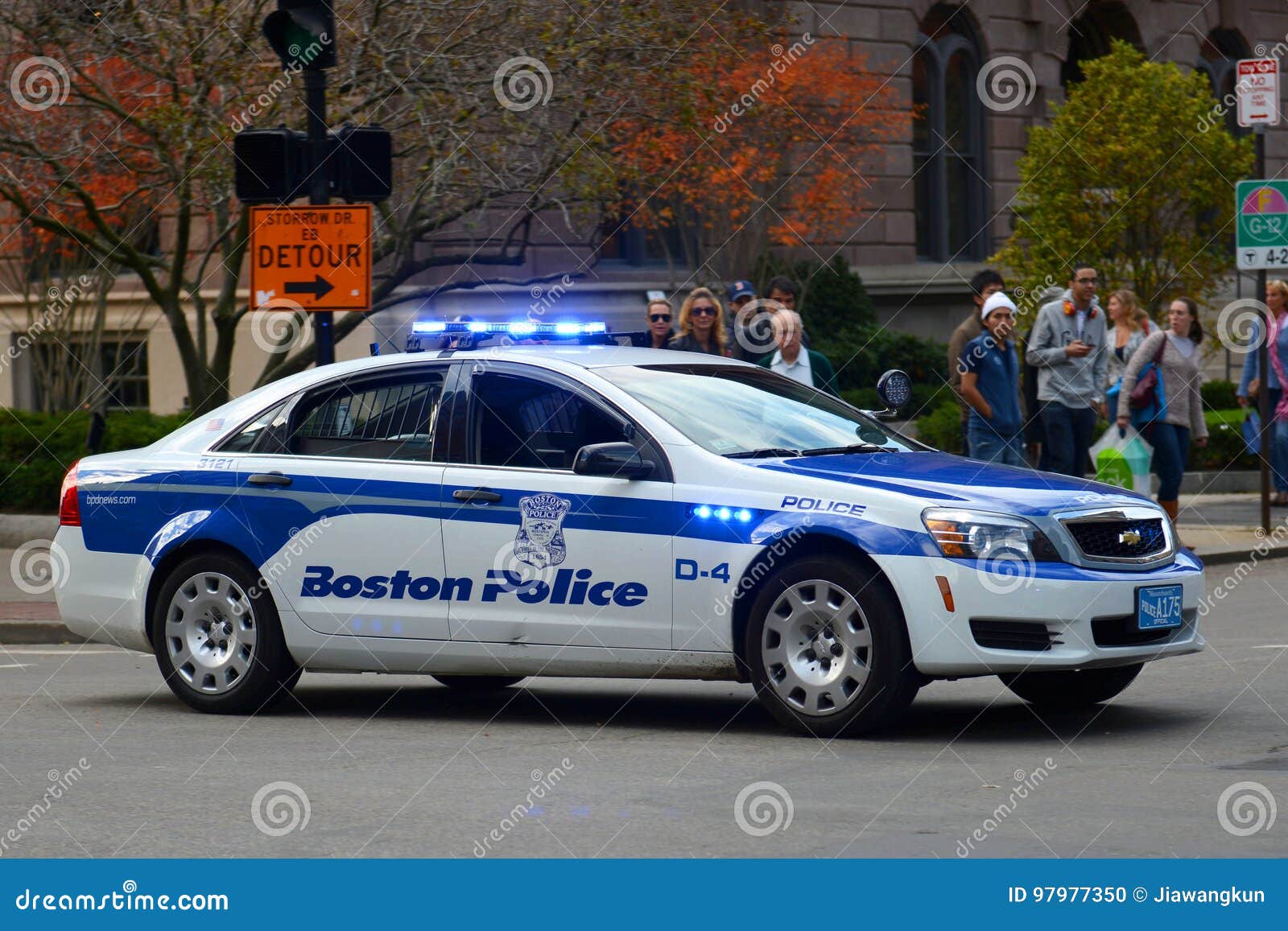 Coche Policía De Servicio, Massachusetts, Los E.E.U.U. De Boston Imagen  editorial - Imagen de leyes, historia: 97977350