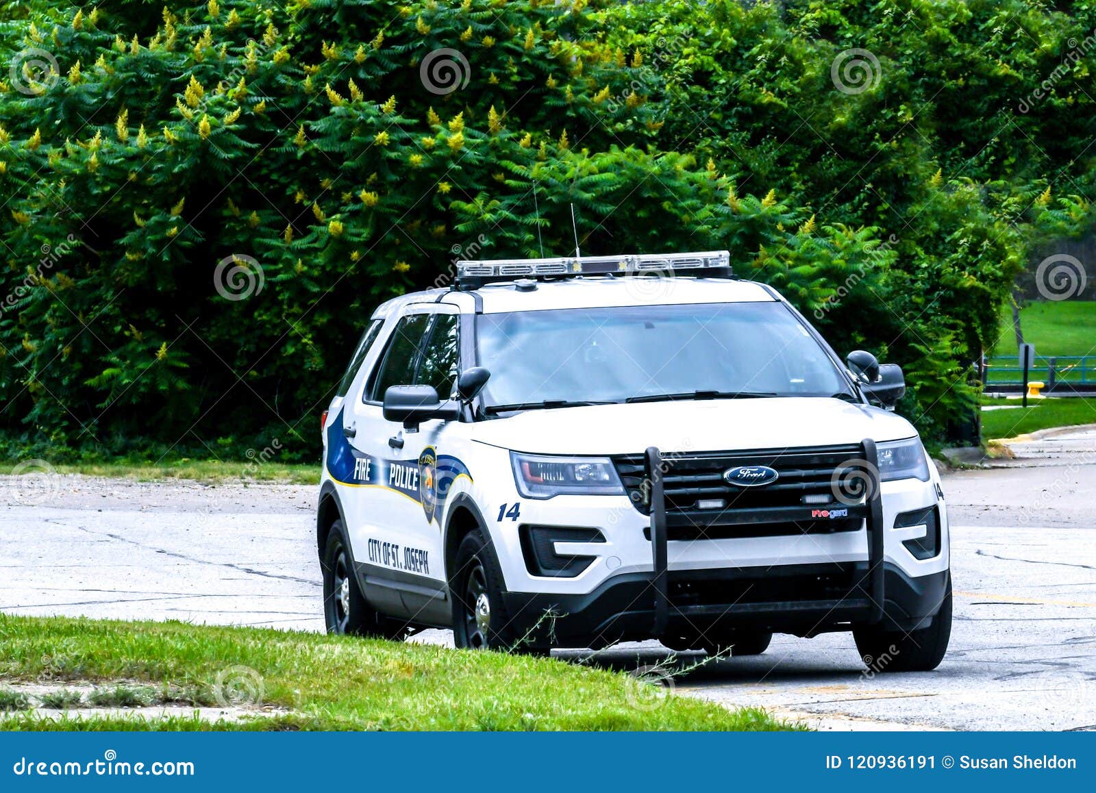 Coche Policía En Patrulla En Michigan Los E.E.U.U. Foto editorial - Imagen  de proteja, seguridad: 120936191