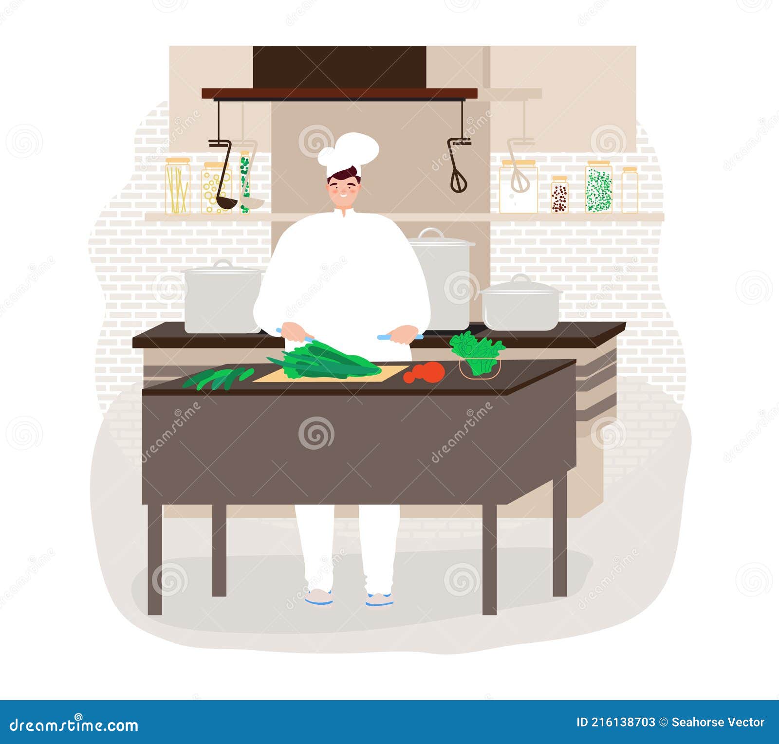 Cocinar Personas En Cocina Feliz Chef Preparar Alimentos En Restaurante  Chef Diseño Uniforme Dibujo Animado Estilo Vector Ilustración del Vector -  Ilustración de equipo, ocio: 216138703