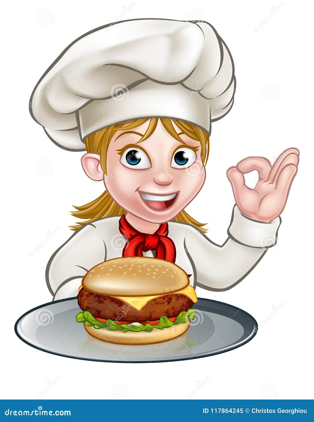 Cocinero Woman Holding Burger Del Personaje De Dibujos Animados Ilustración del Vector - Ilustración de berger, cheeseburger: 117864245 Cocinero Woman Holding Burger Del Personaje De Dibujos Animados Ilustración del Vector - Ilustración de berger, cheeseburger: 117864245