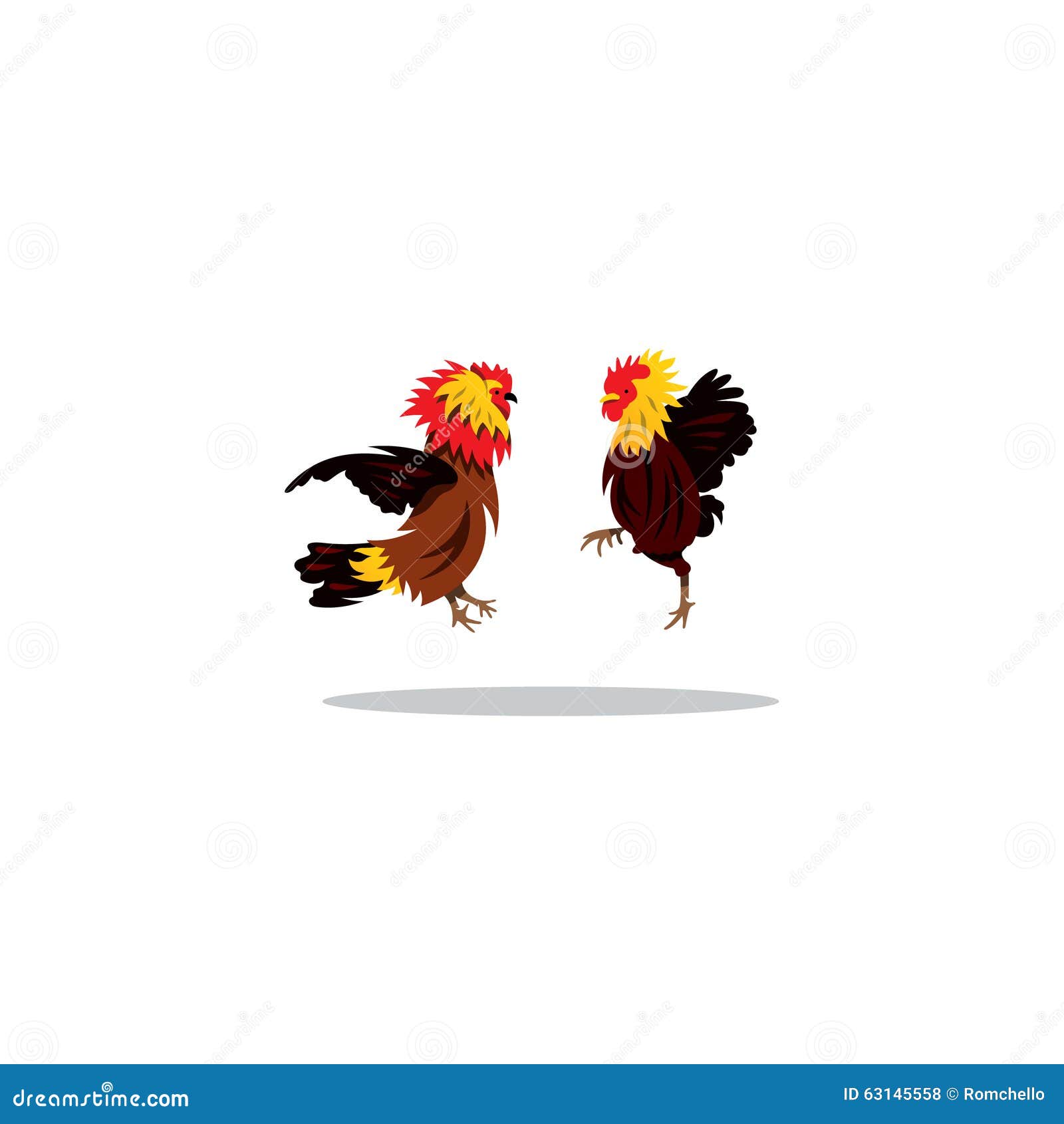 Cockfight Vector Illustration Stock Vector Image 63145558