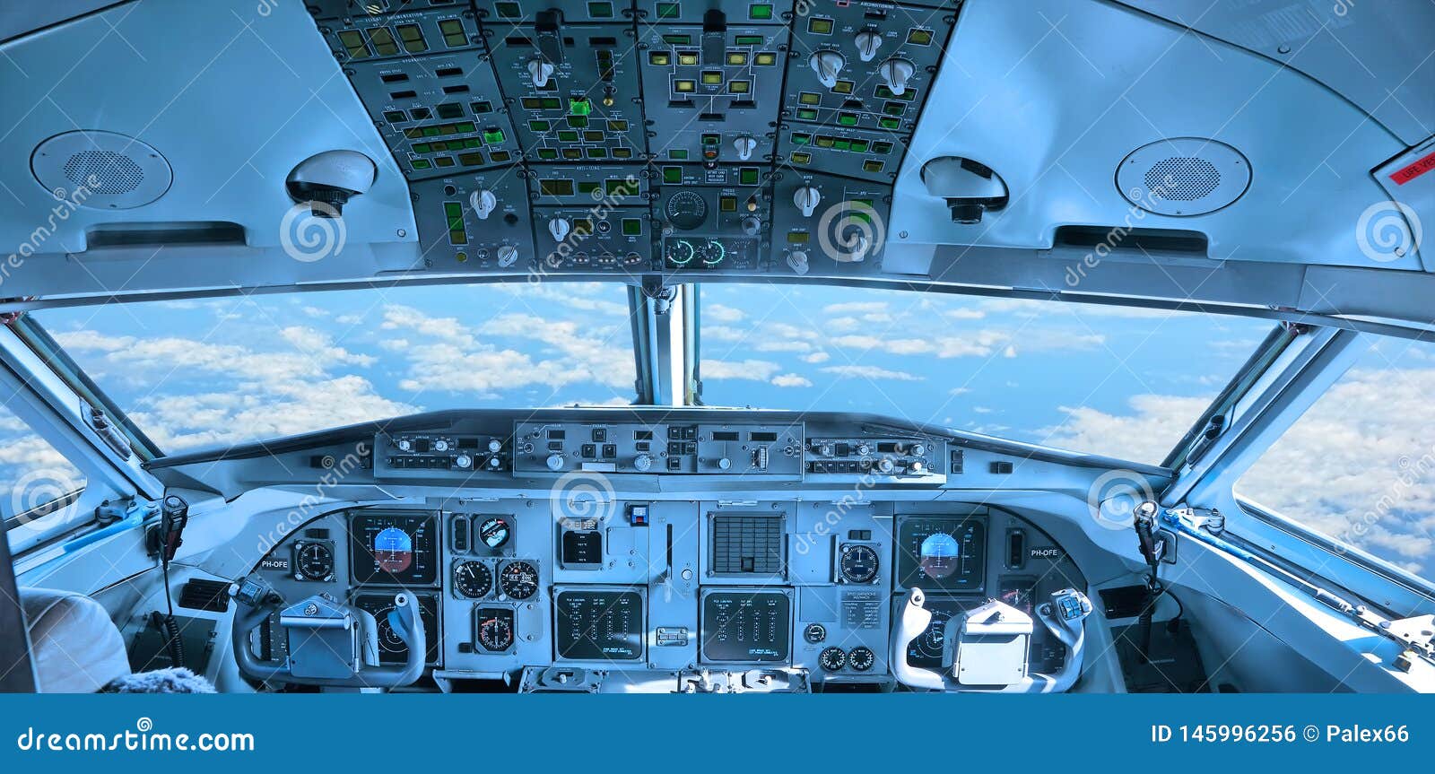 cockpit of the airplane