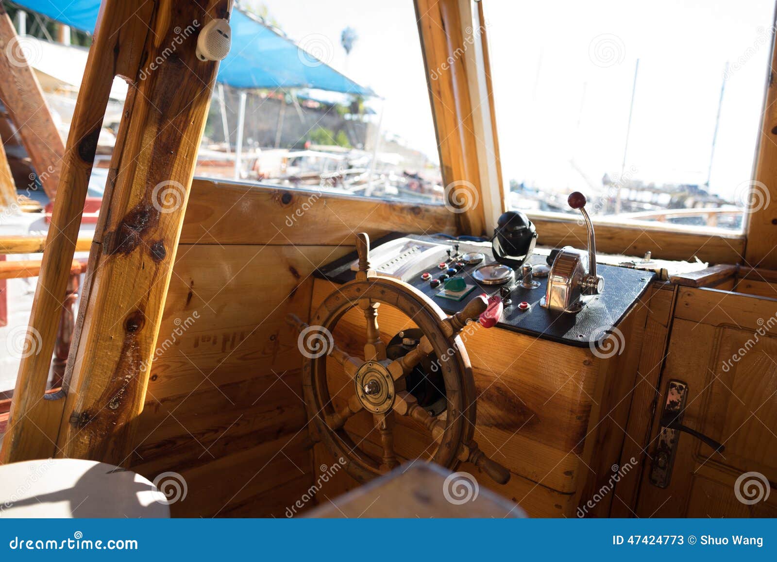 Cockpit Of Fishing Boat Stock Photo 47424773 Megapixl