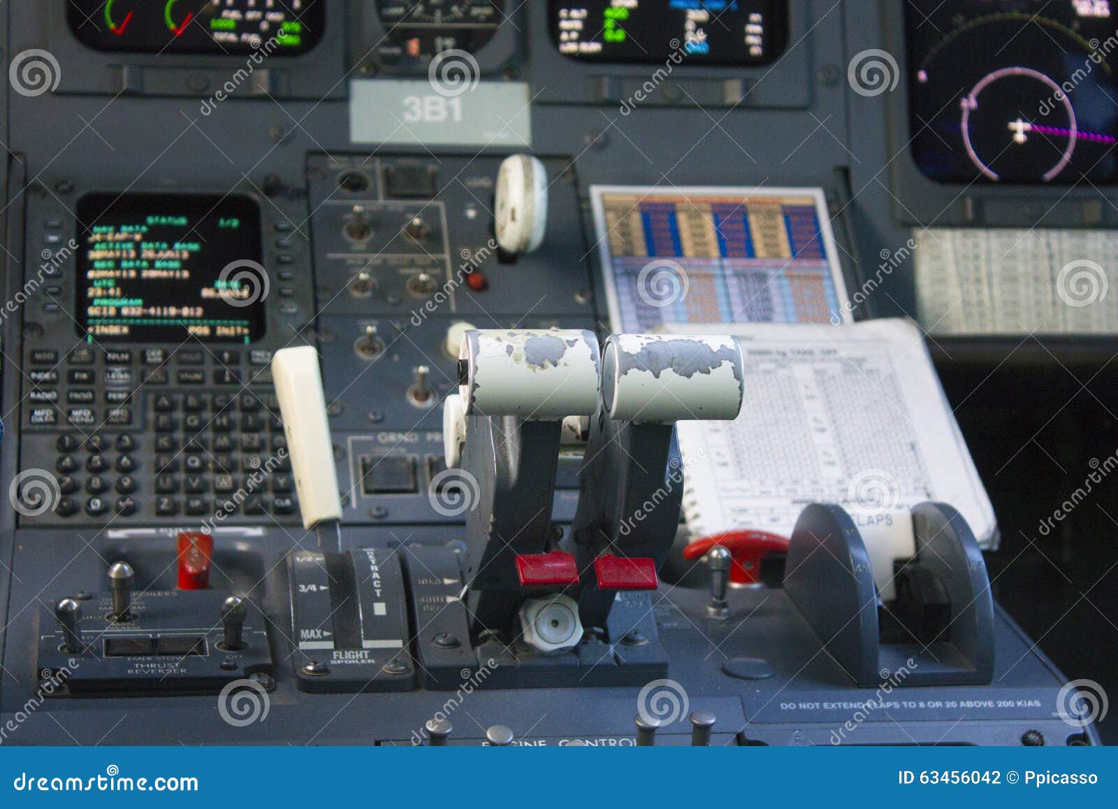 Cockpit Passenger Plane. the Steering Wheel Editorial Photography