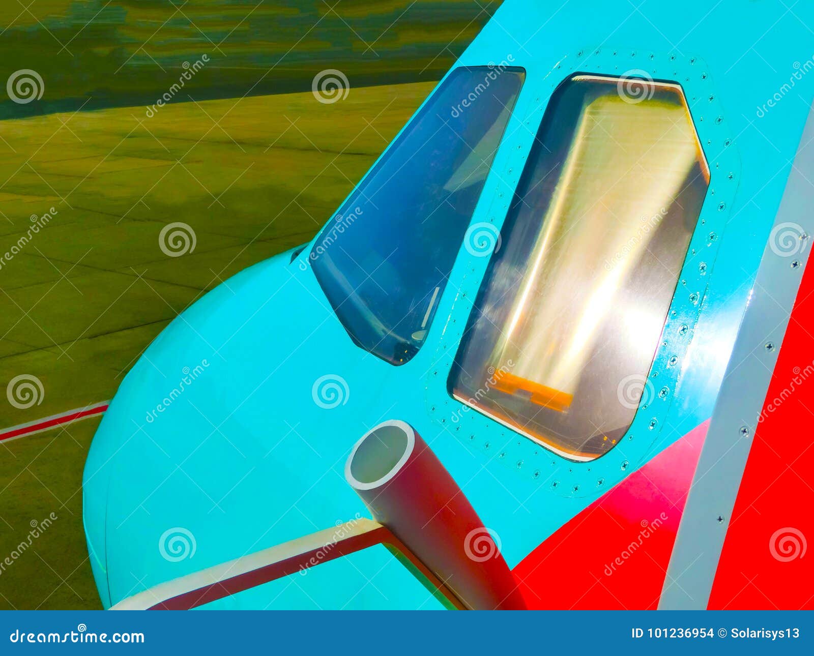 Cockpit Windows of Aircraft. Stock Photo Image of plane, noise 101236954