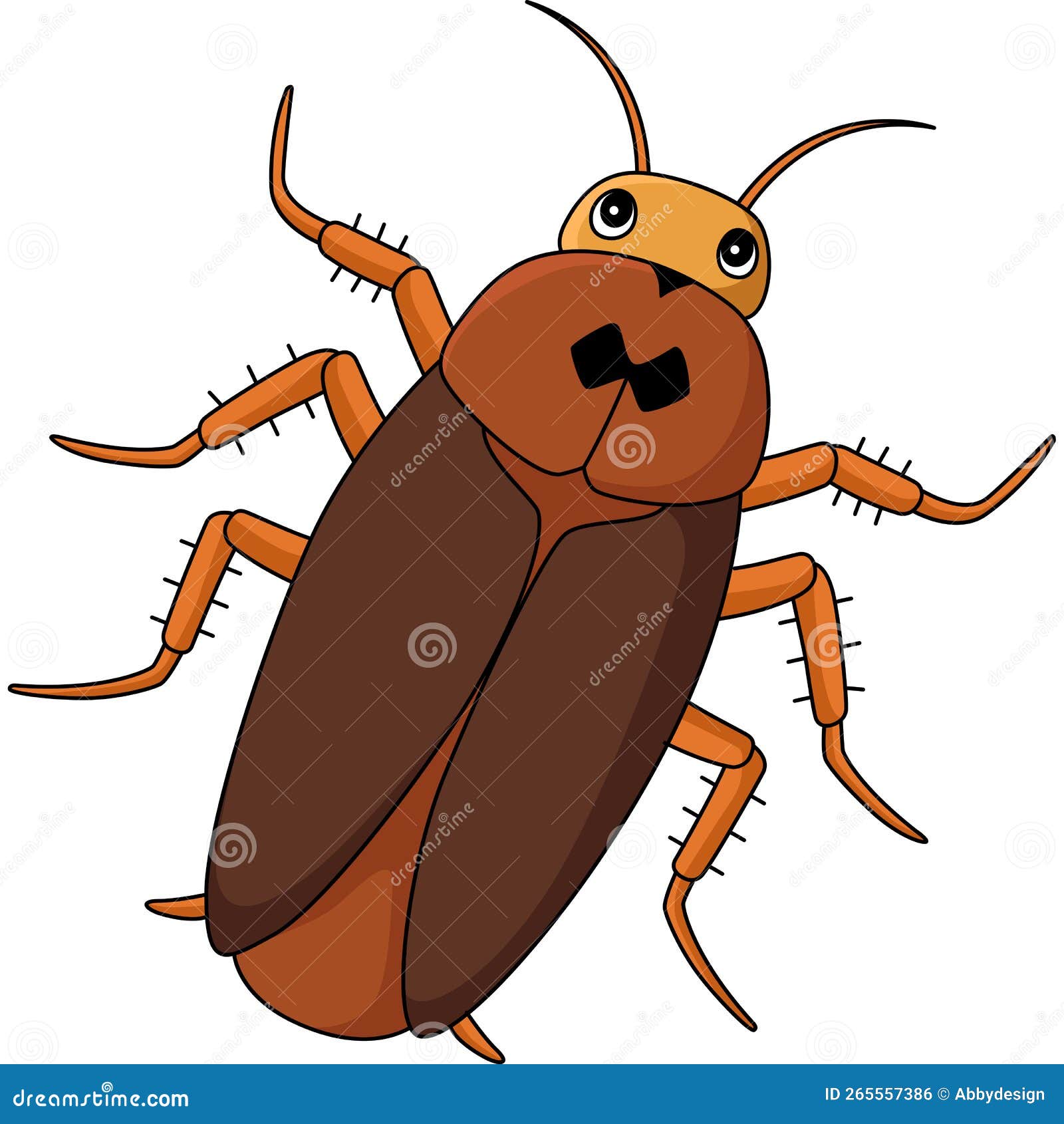 Cockroach Animal Cartoon Colored Clipart Stock Vector - Illustration of ...