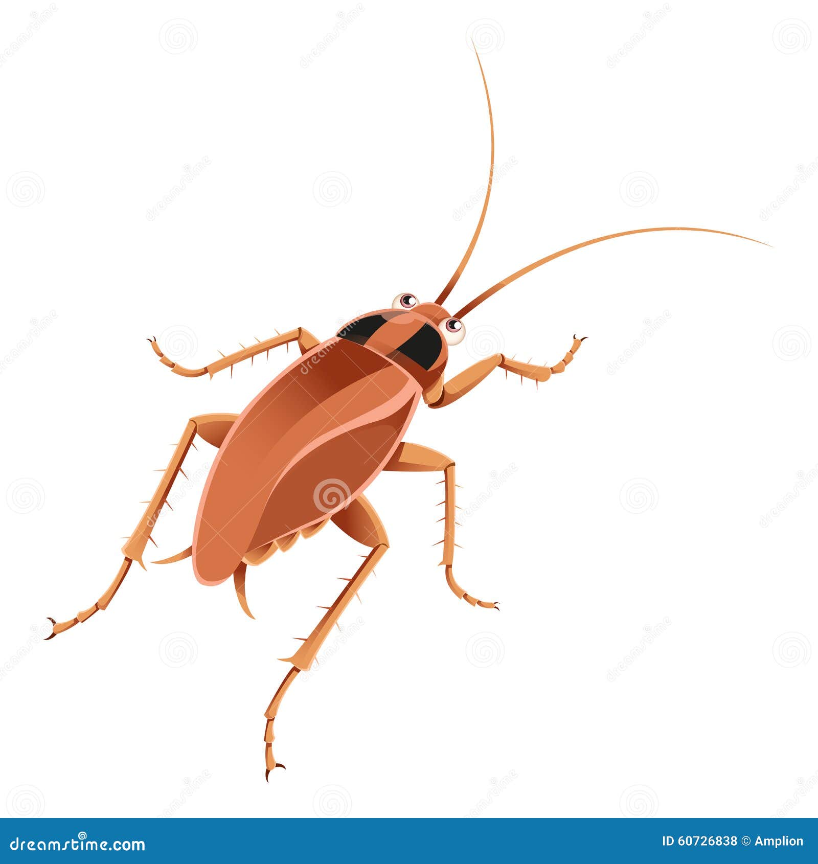 Cockroach stock vector. Image of biology, happy, cockroach - 60726838