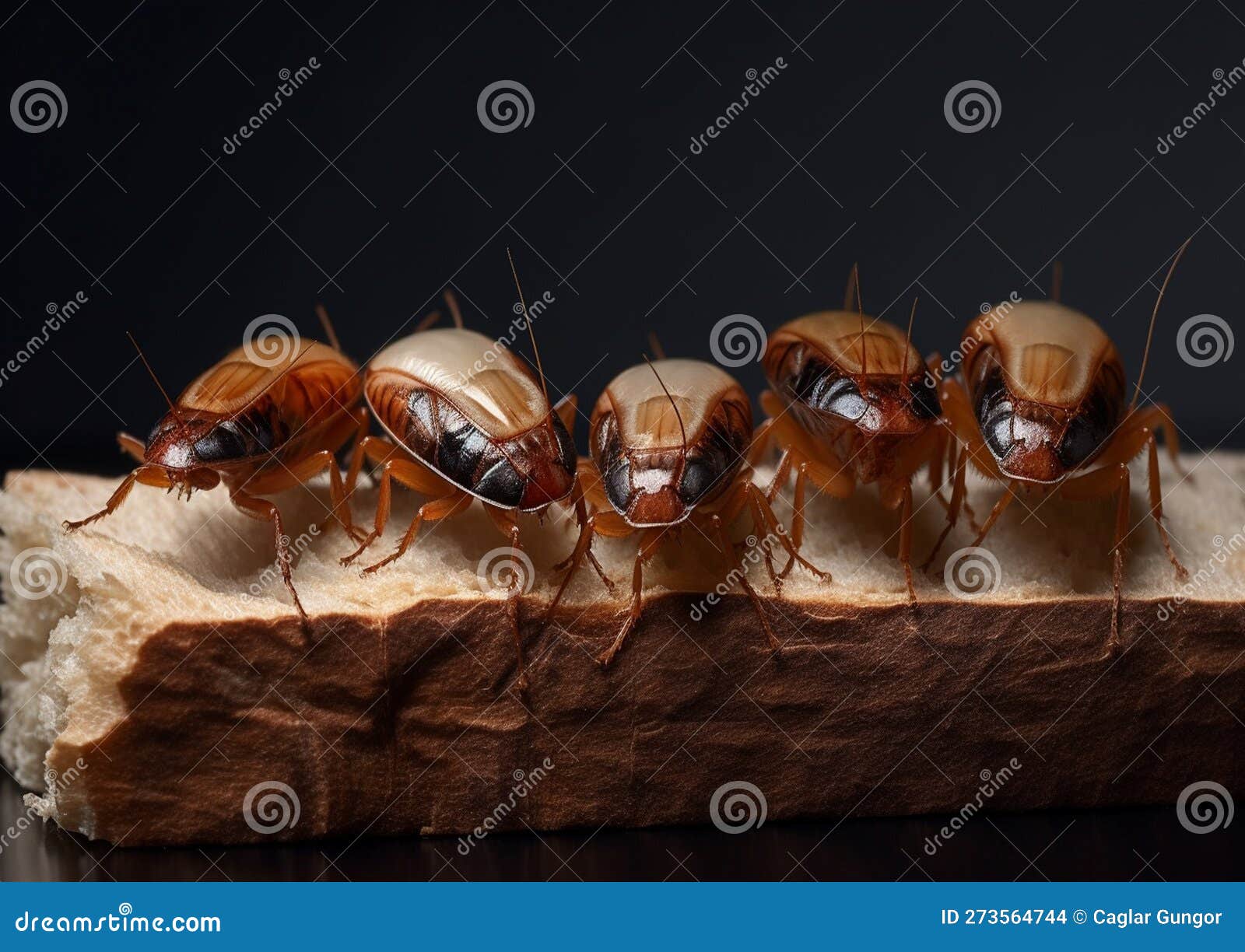 Cockroaches Eating Bread stock illustration. Illustration of bumblebee