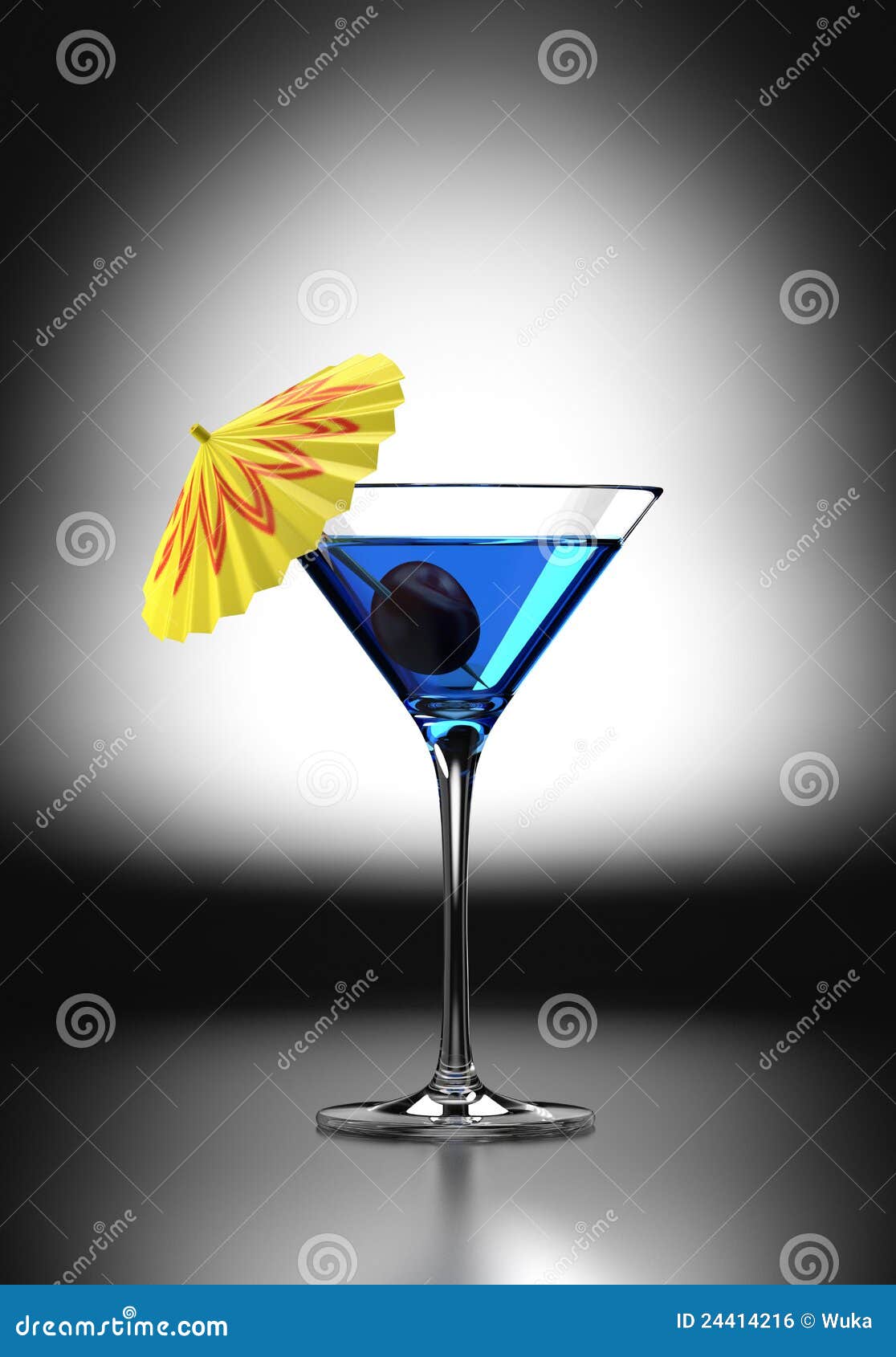 Cocktail blu del Martini fotografia stock. Immagine di cocktail 24414216