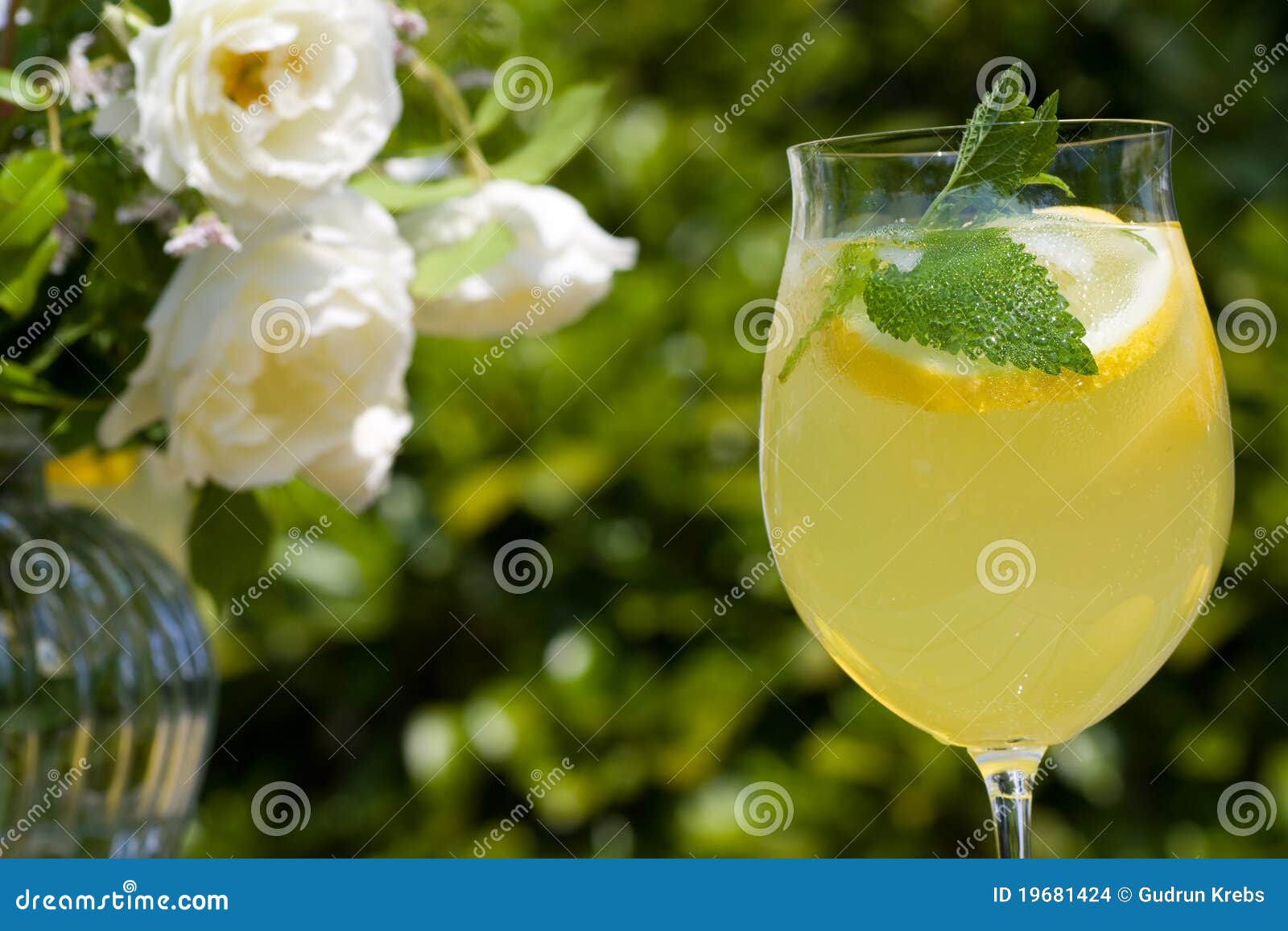Cocktail dans le jardin photo stock. Image du fleurs 19681424