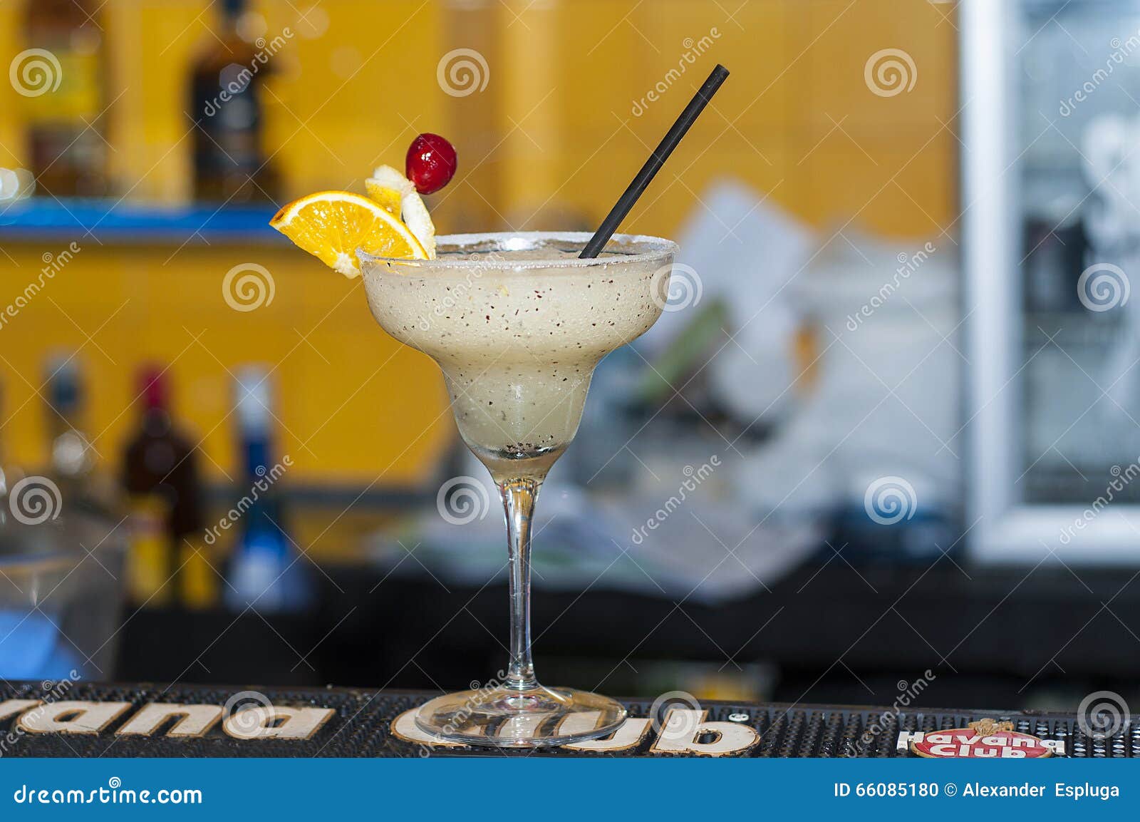 Cocktail Drink. A glass of orange cocktail.