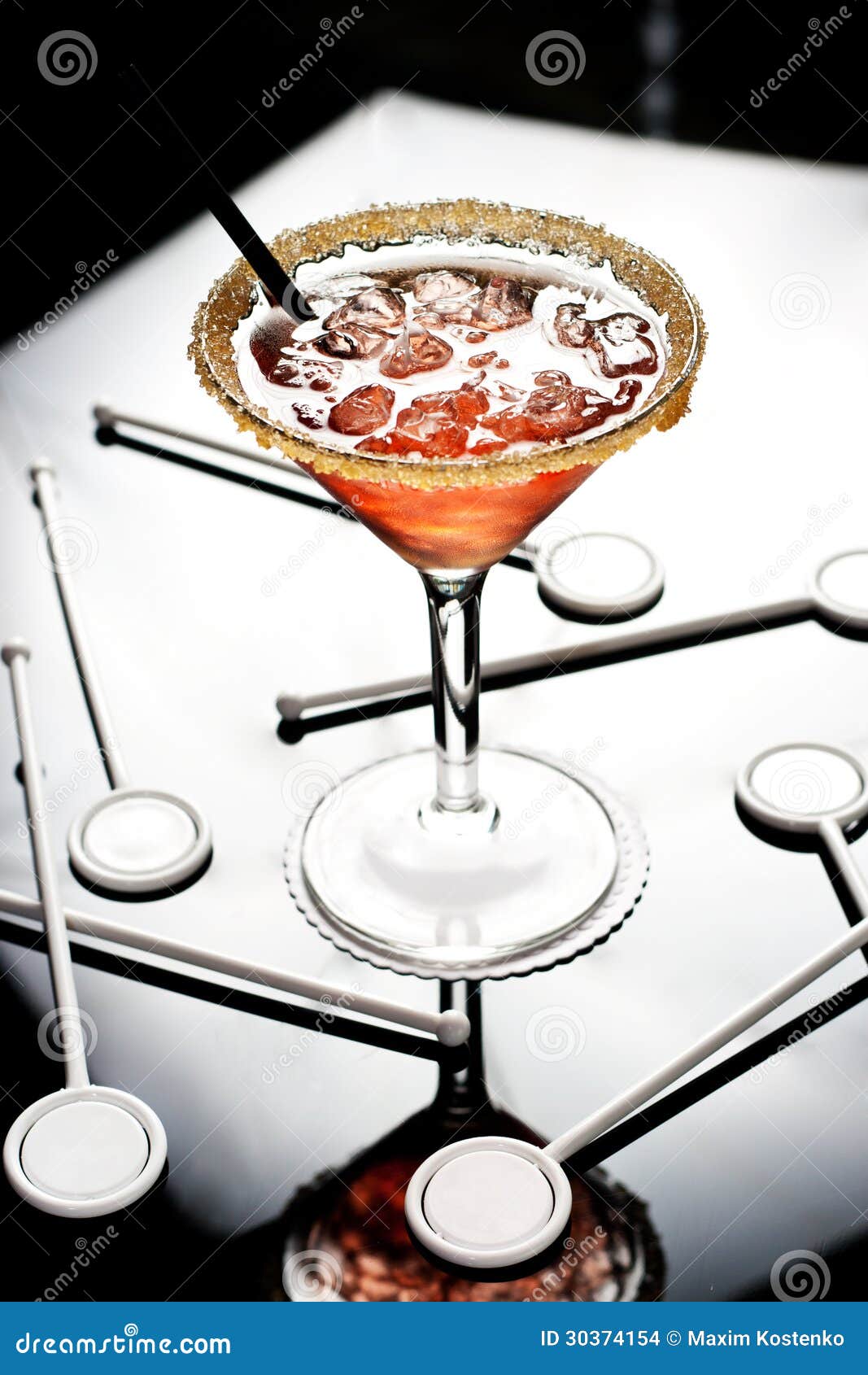 Cocktail on glass table stock photo. Image of fresh, alcoholic 30374154