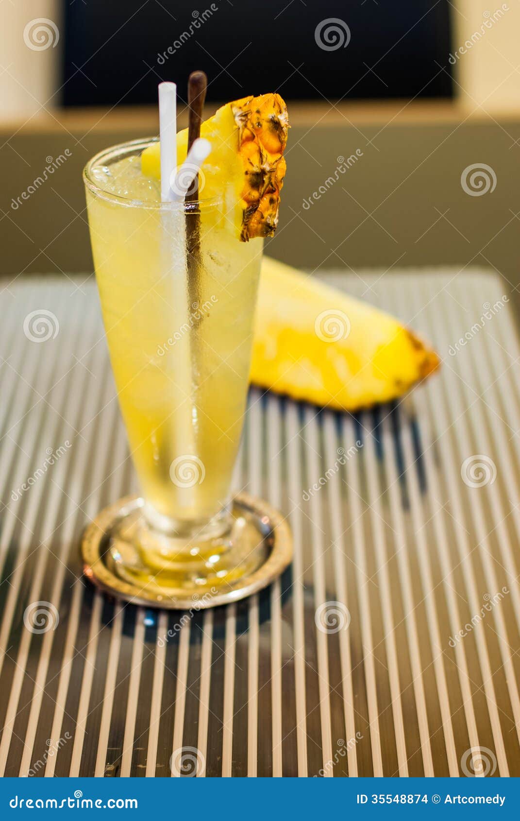Cocktail malibu pineapple. stock photo. Image of cocktails 35548874