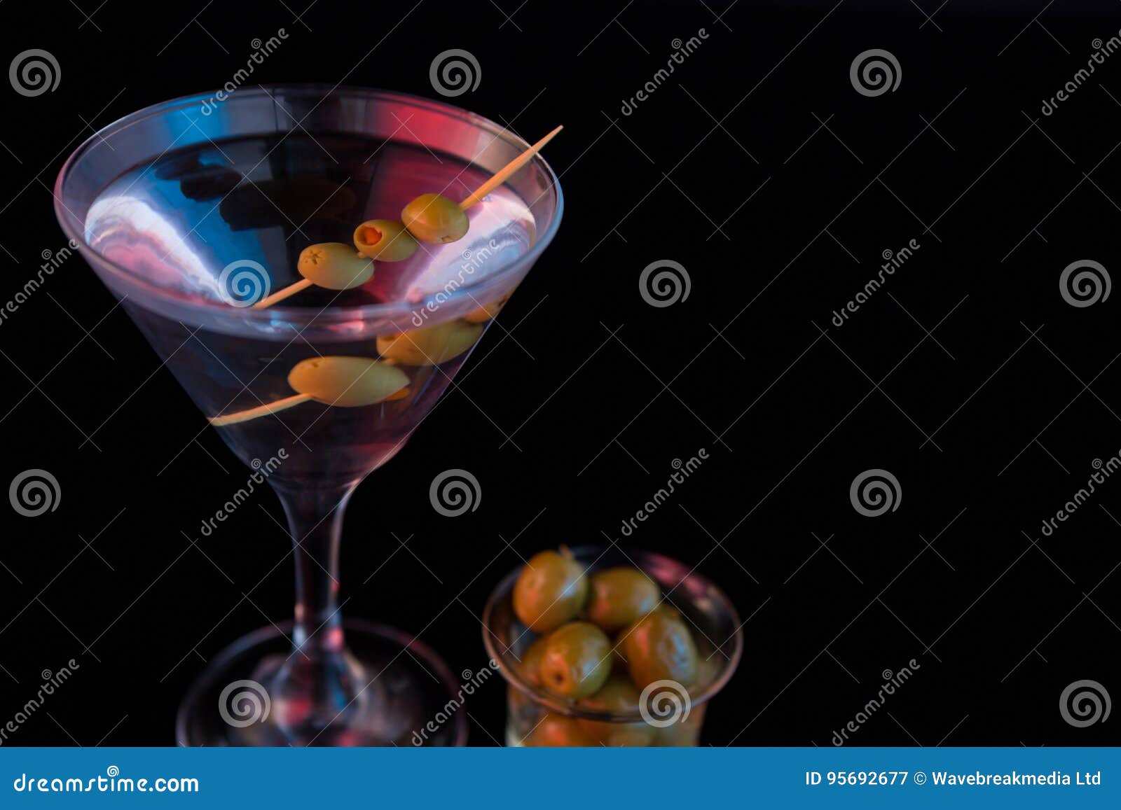 Cocktail Martini with Olives on Table Stock Image Image of vermouth