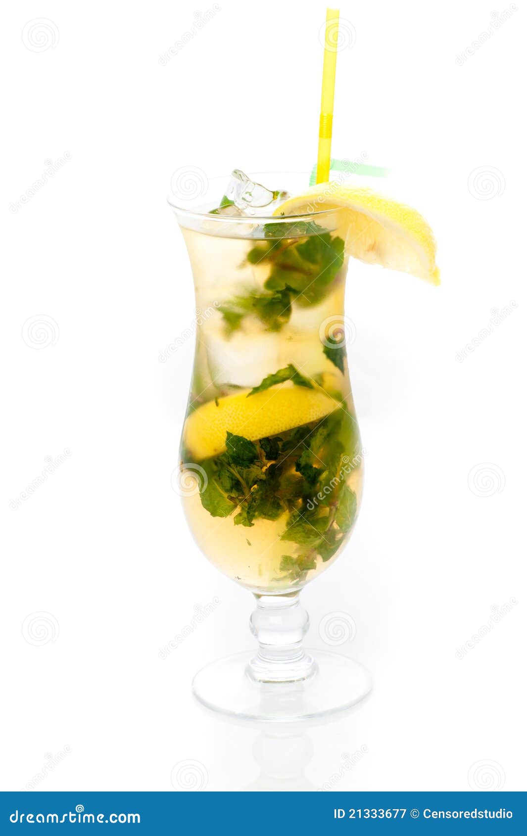 Cocktail with Mint and Lemon Stock Image Image of energy, alcoholic
