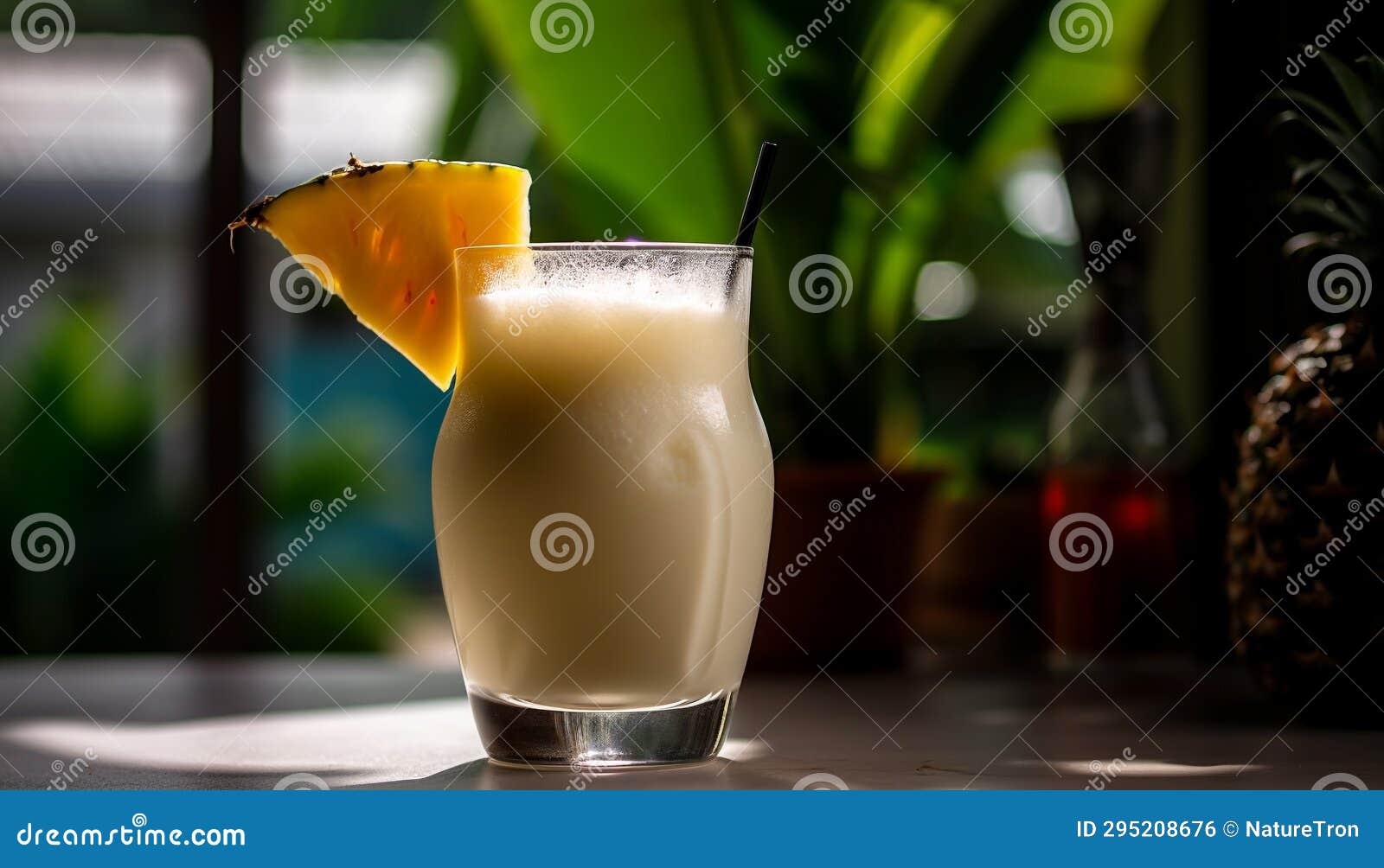 Cocktail with Pineapple and Kiwi Cocktail with Pineapple Cocktail on