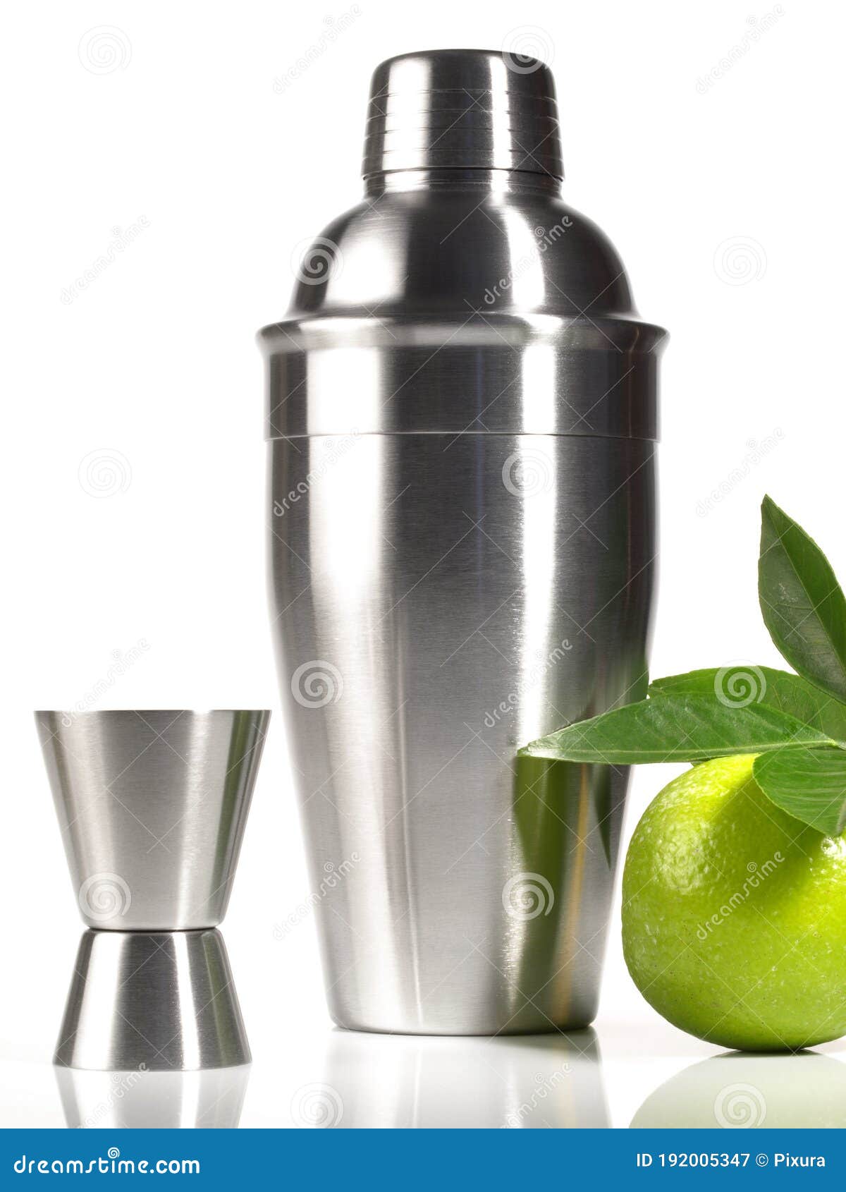 Cocktail Shaker Isolated on White Background Stock Image - Image of