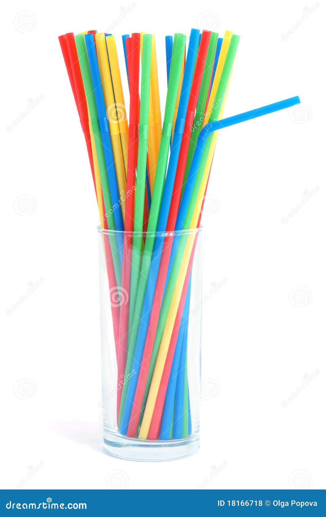 Cocktail straws in glass stock photo. Image of green 18166718