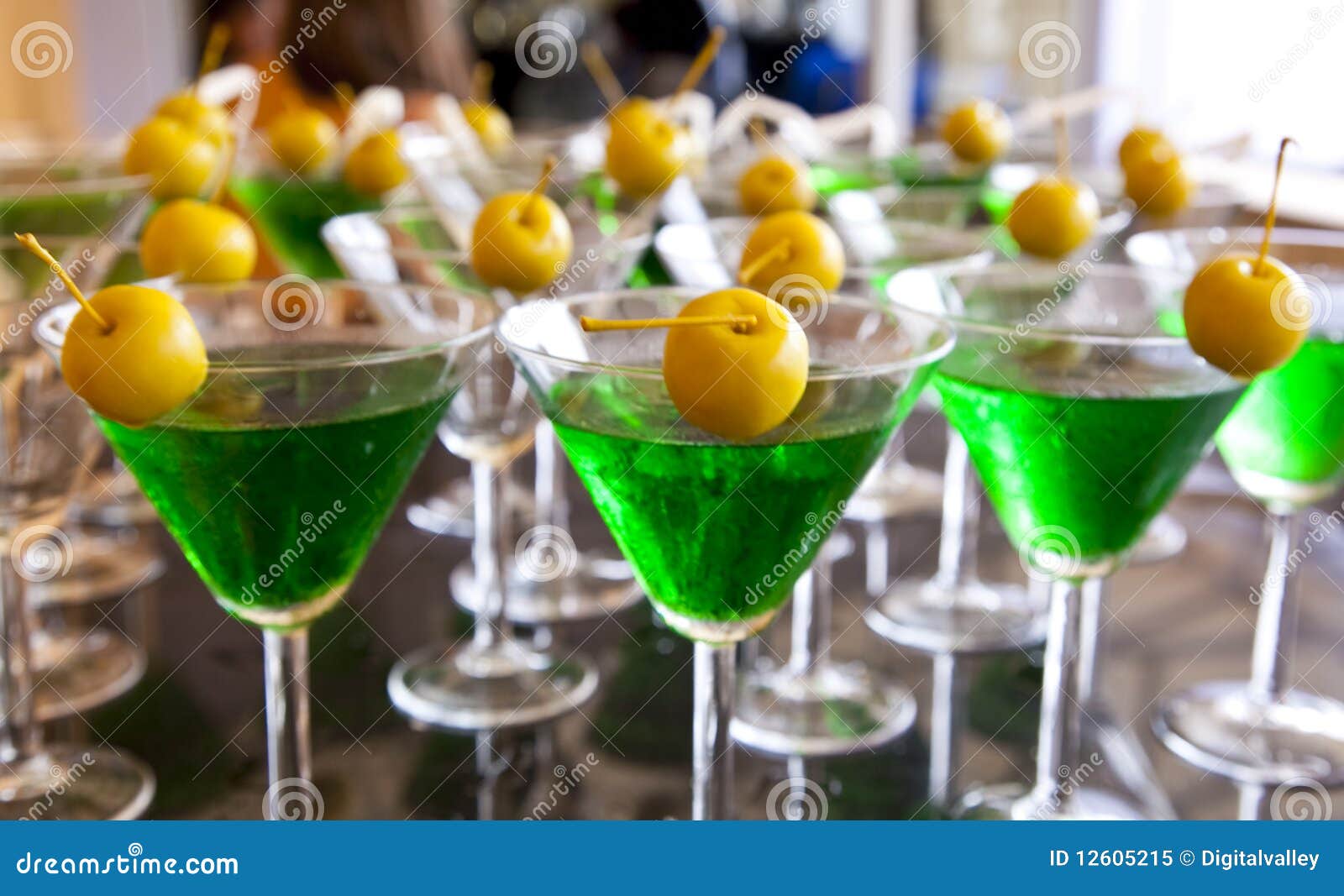 Cocktail Time stock image. Image of green, party, cherry 12605215