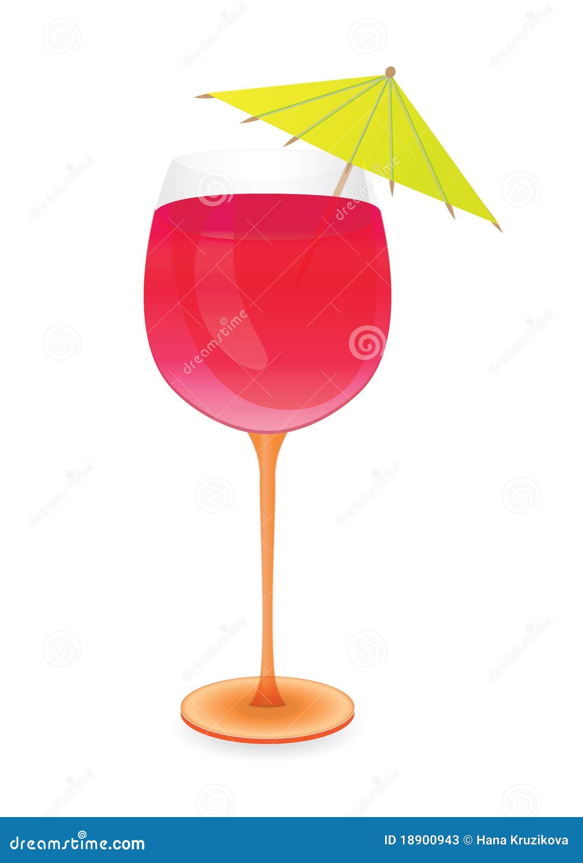 Cocktail with umbrella stock vector. Illustration of alcohol 18900943