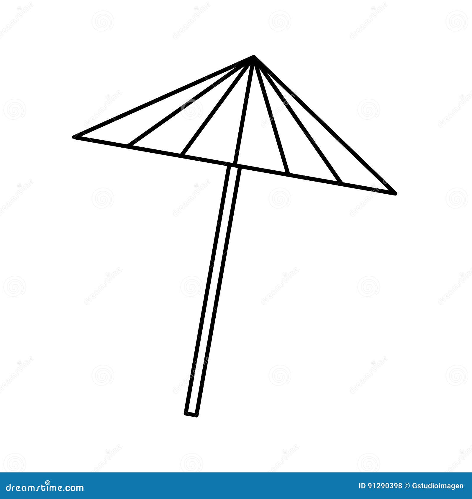 Cocktail Umbrella Isolated Icon Stock Vector Illustration of ornate