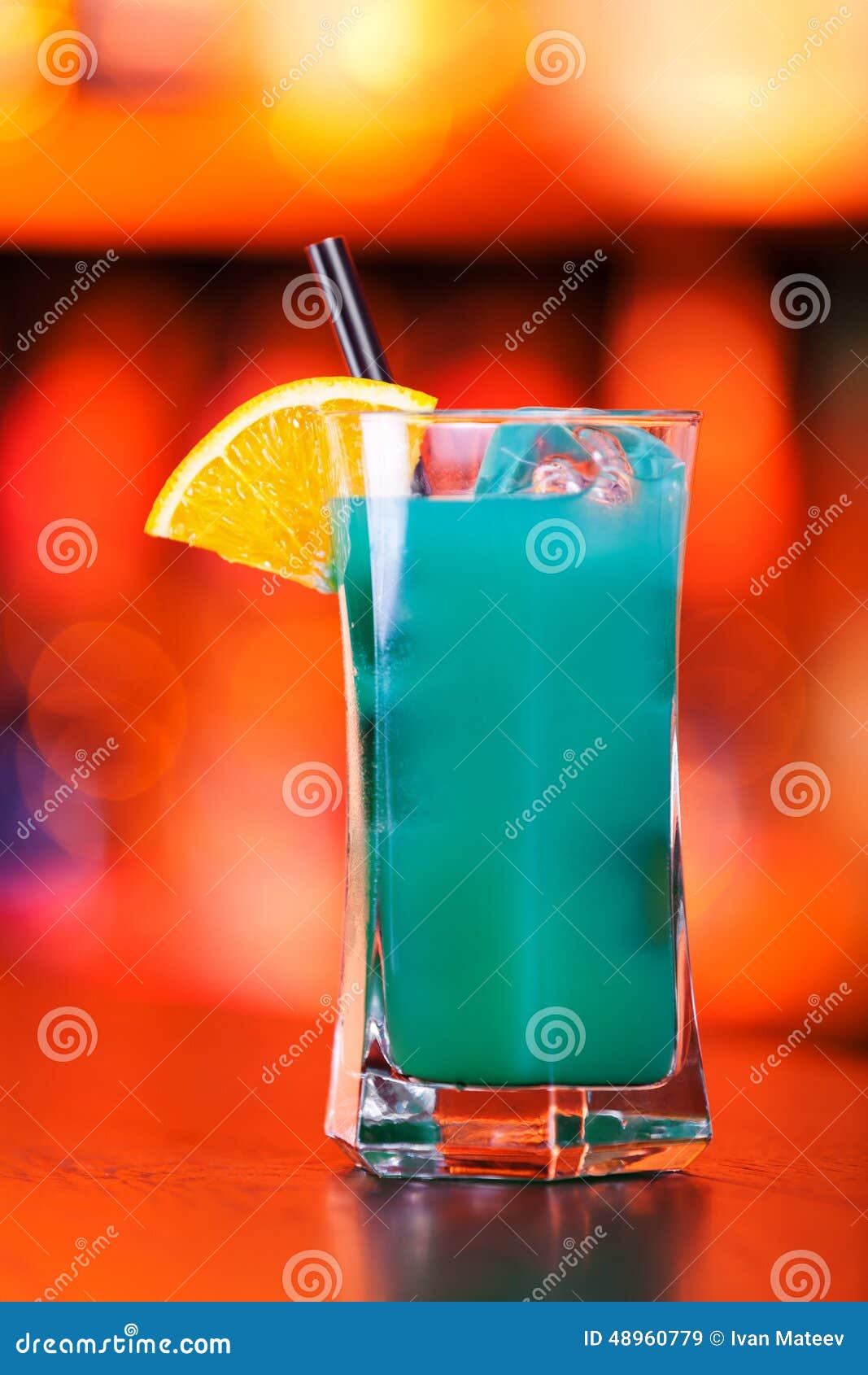 Cocktails Collection - Deep Blue Sea Stock Image - Image of object ...