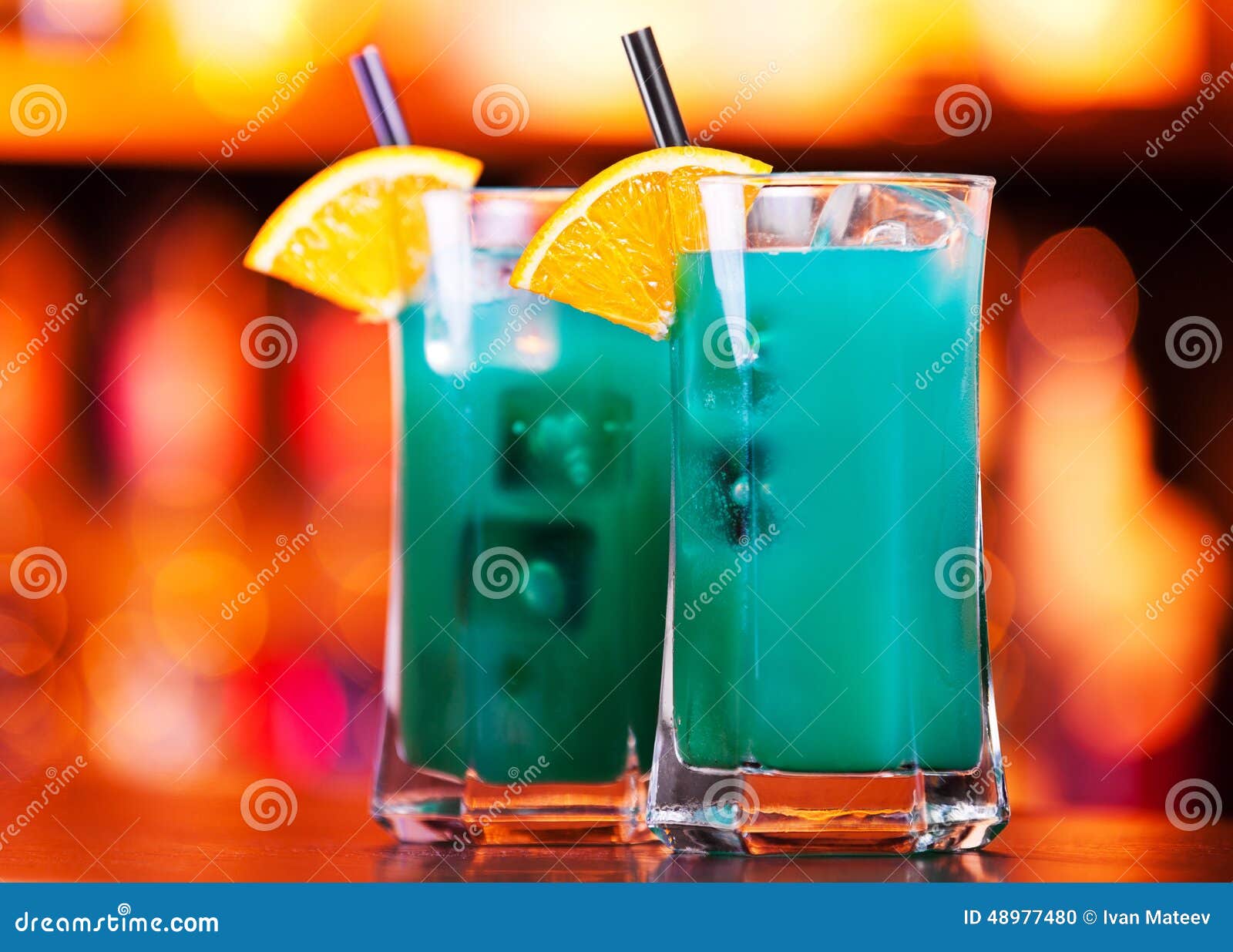 Cocktails Collection - Deep Blue Sea Stock Photo - Image of juice ...