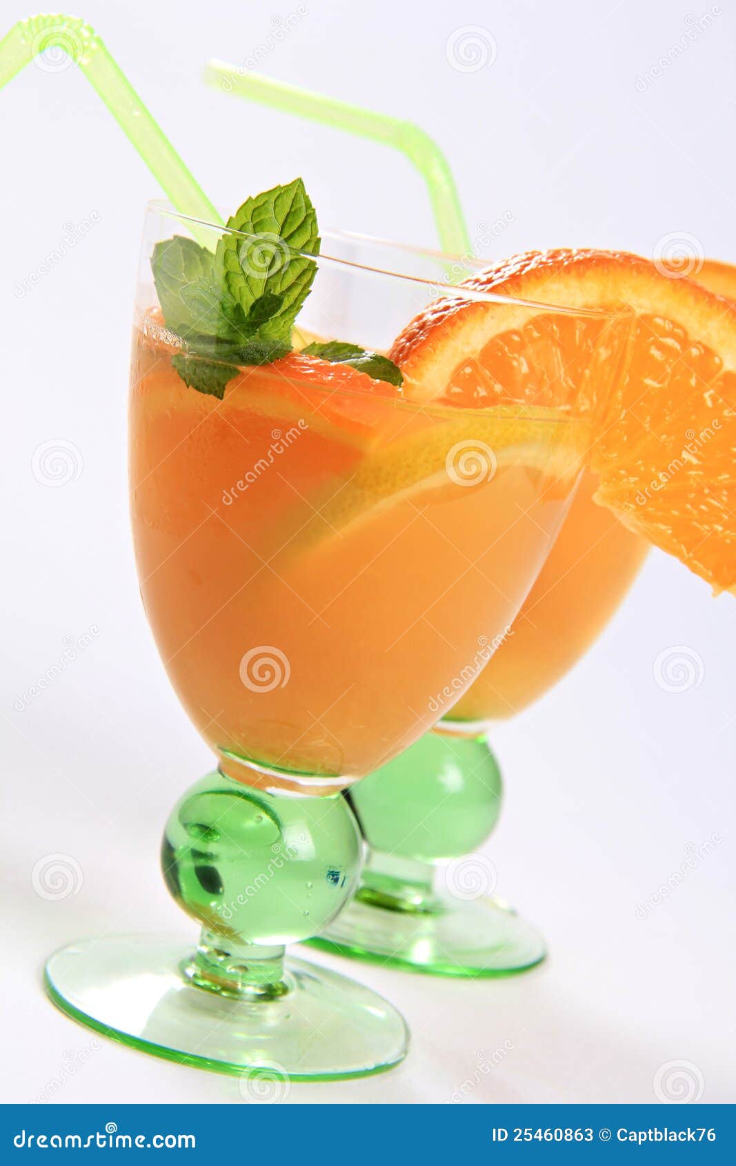 Cocktails with Orange Juice Stock Image Image of juice, white 25460863