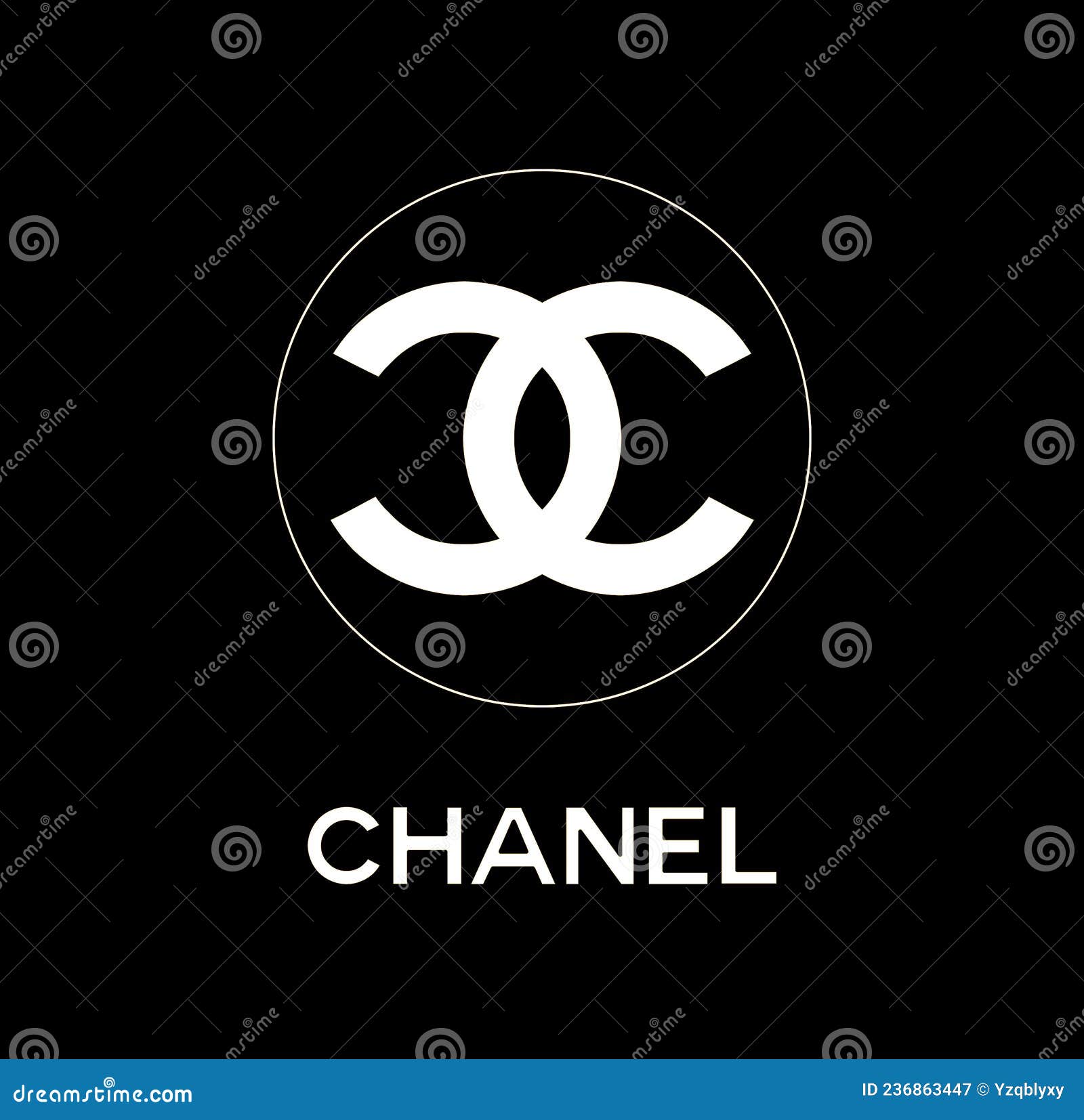 Coco Chanel logo editorial photography. Image of luxury - 236863447