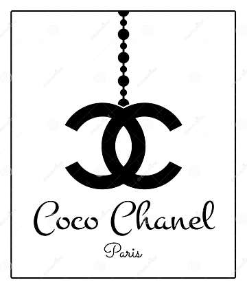 Coco Chanel Paris Poster Design. the Famous Chanel Logo Over White ...