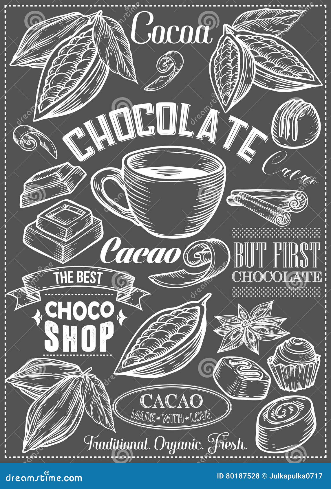 Cocoa Cacao Chocolate Vector Set Of Dessert Spices Logos Labels