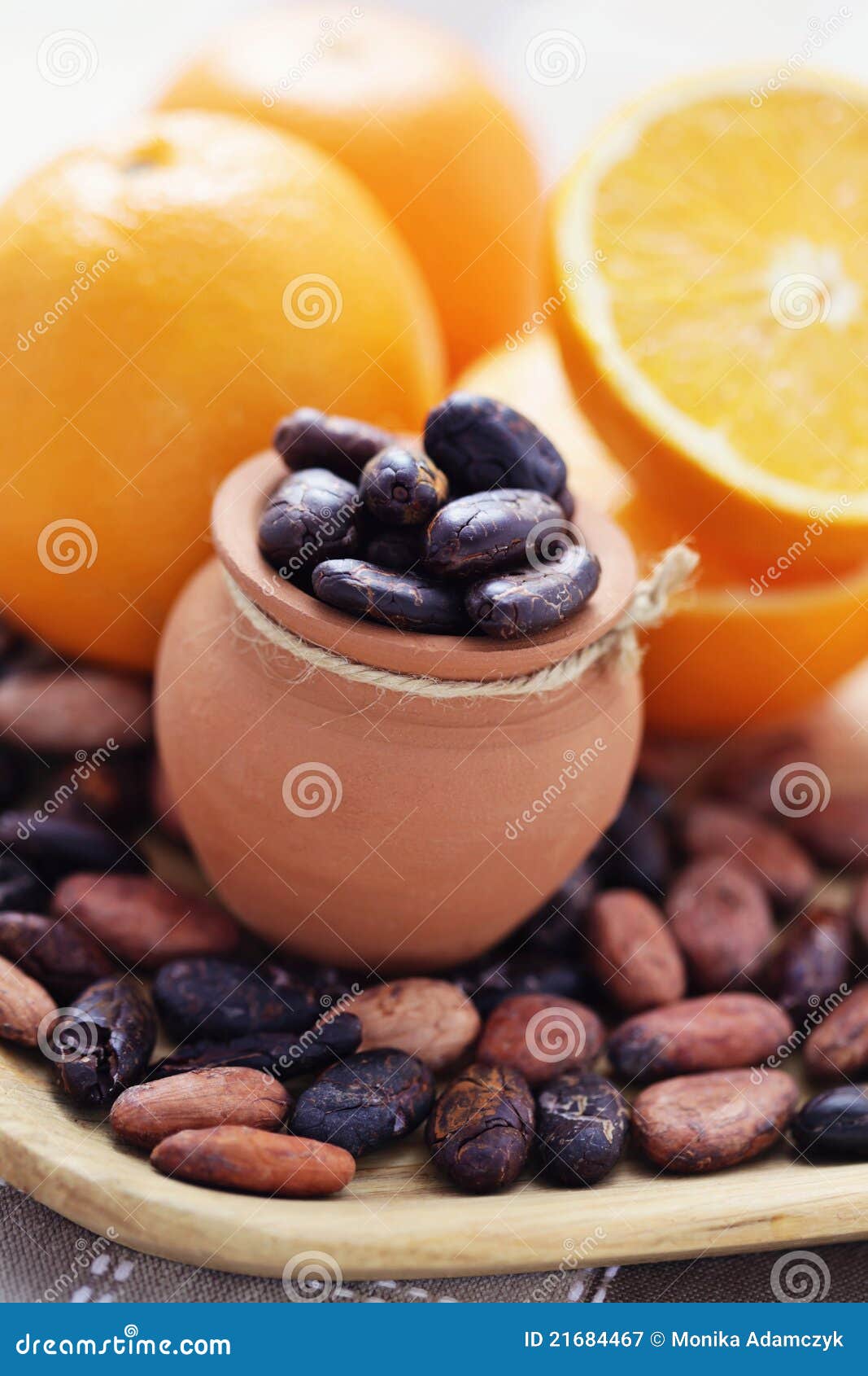 Cocoa and orange stock image. Image of fresh, bean, peel - 21684467