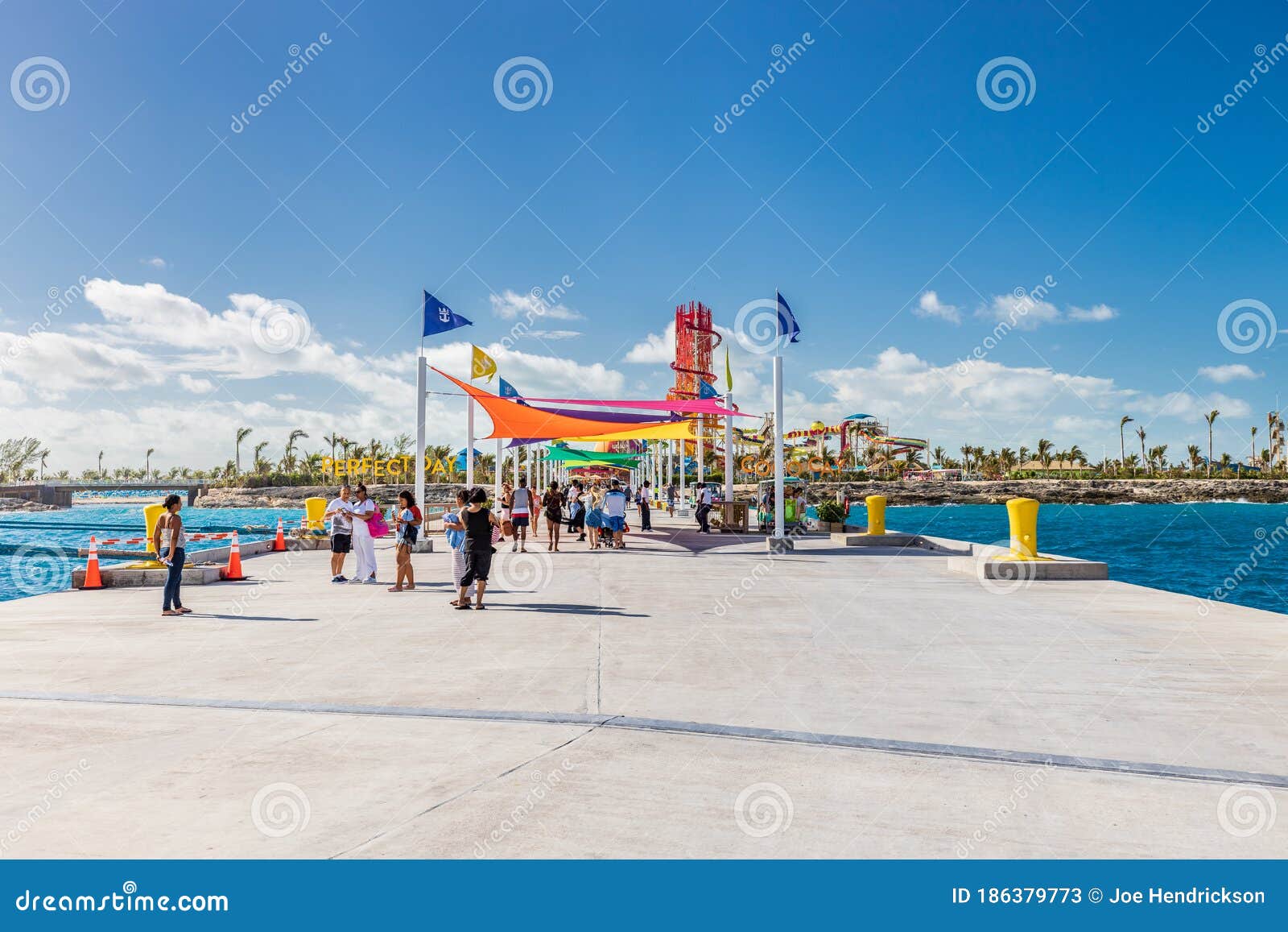 CocoCay is a Private Island Owned by Royal Caribbean Cruises. Editorial Stock Photo - Image of relax, line: