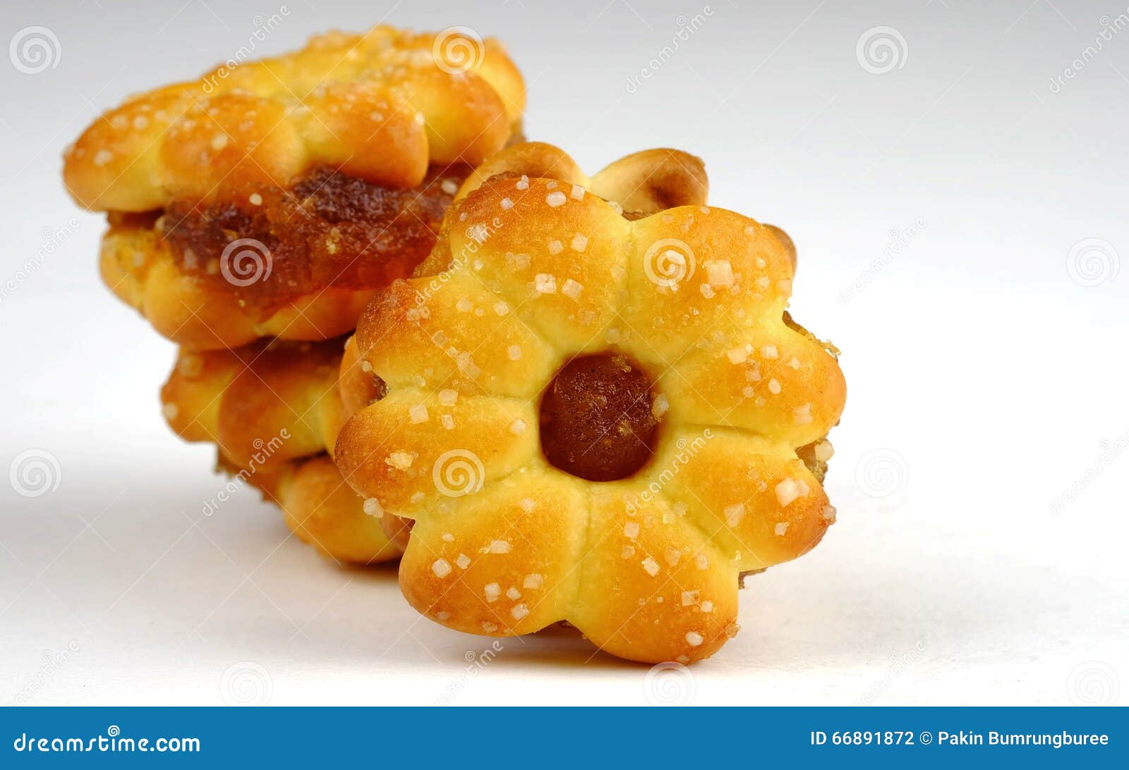Coconut Biscuit with Pineapple Jam Stock Photo Image of coconut