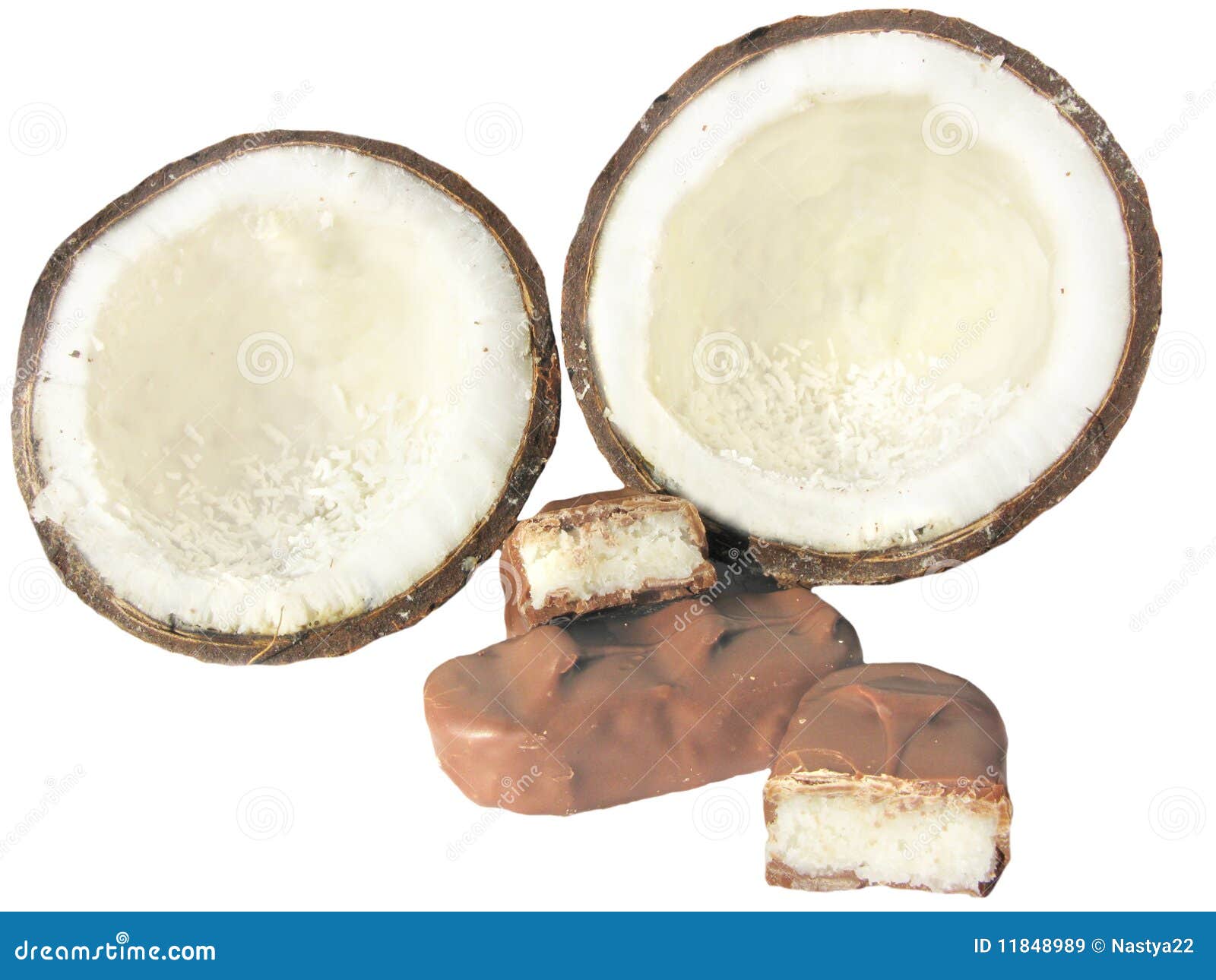 Coconut and chocolate stock image. Image of macro, tropical 11848989