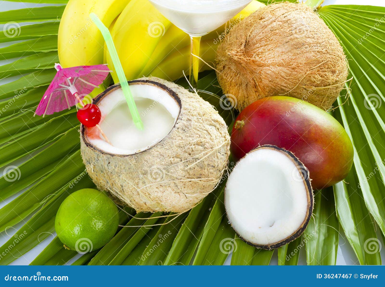 Coconut cocktail. stock image. Image of alcohol, exotic 36247467