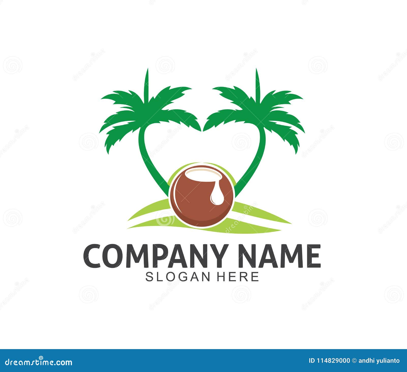 Coconut Drink Beverage Icon Logo Design Stock Illustration