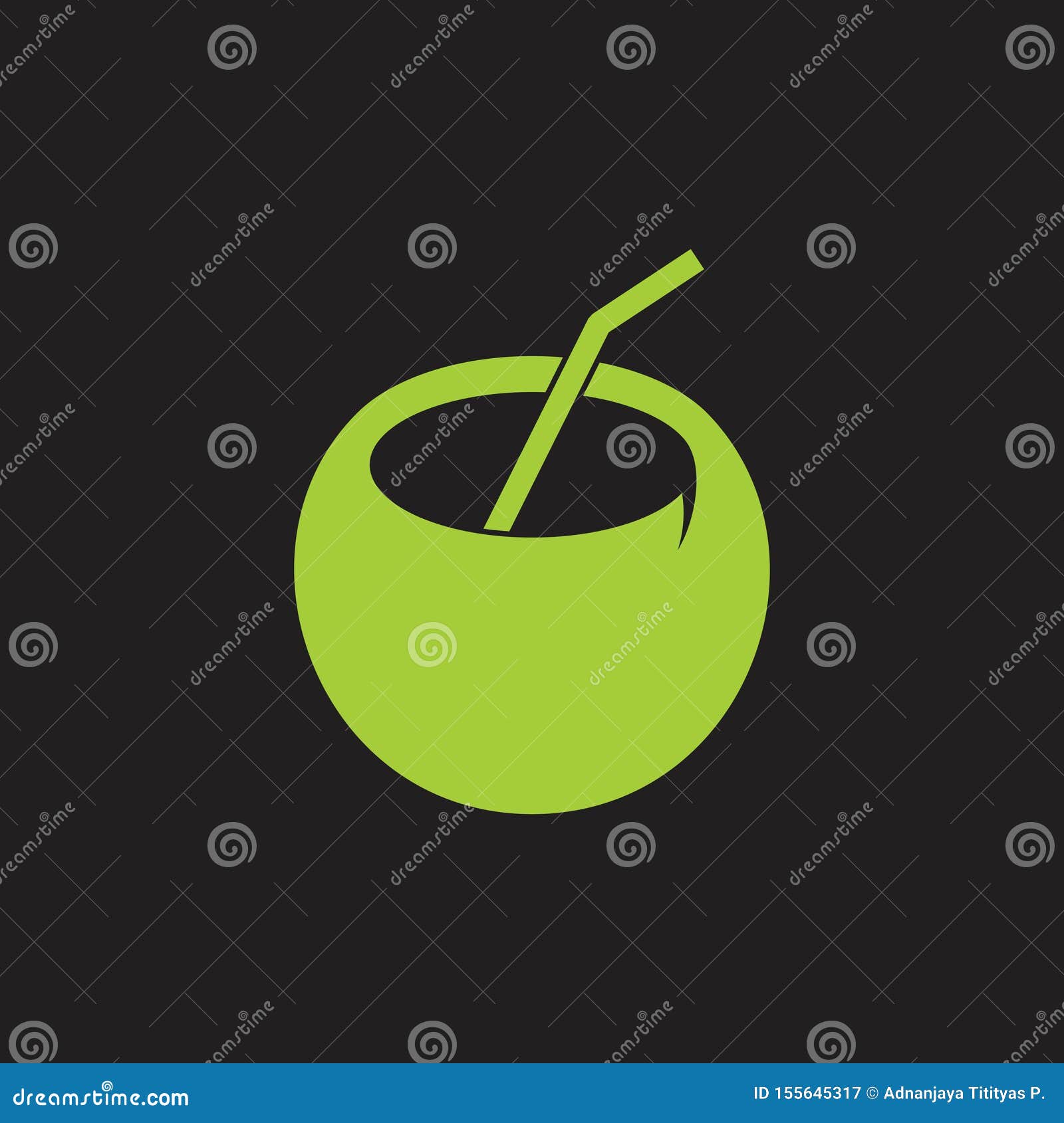 Coconut Drink Symbol Decoration Vector Stock Vector Illustration of