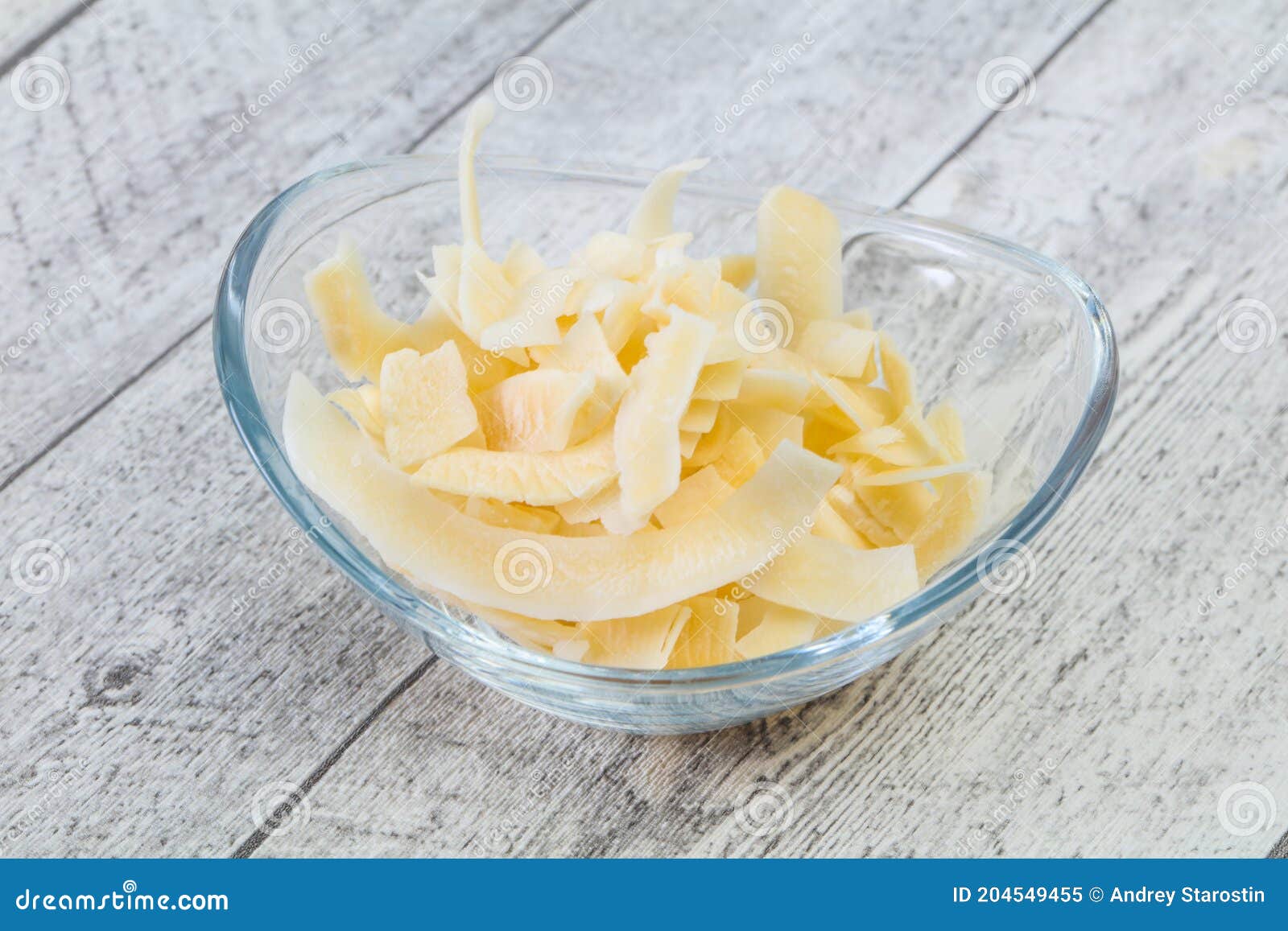 Coconut Dry Chips in the Bowl Stock Image Image of natural, closeup