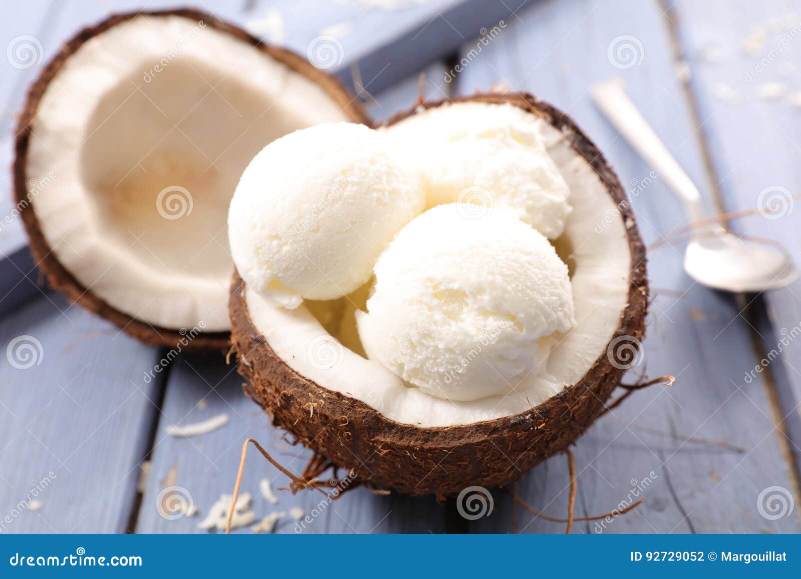 Coconut ice cream stock photo. Image of cream, delicious 92729052