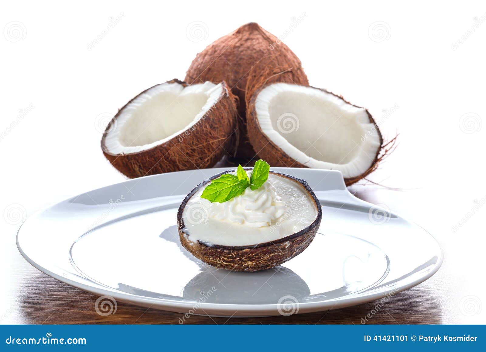 Coconut ice cream stock image. Image of creamy, gourmet 41421101
