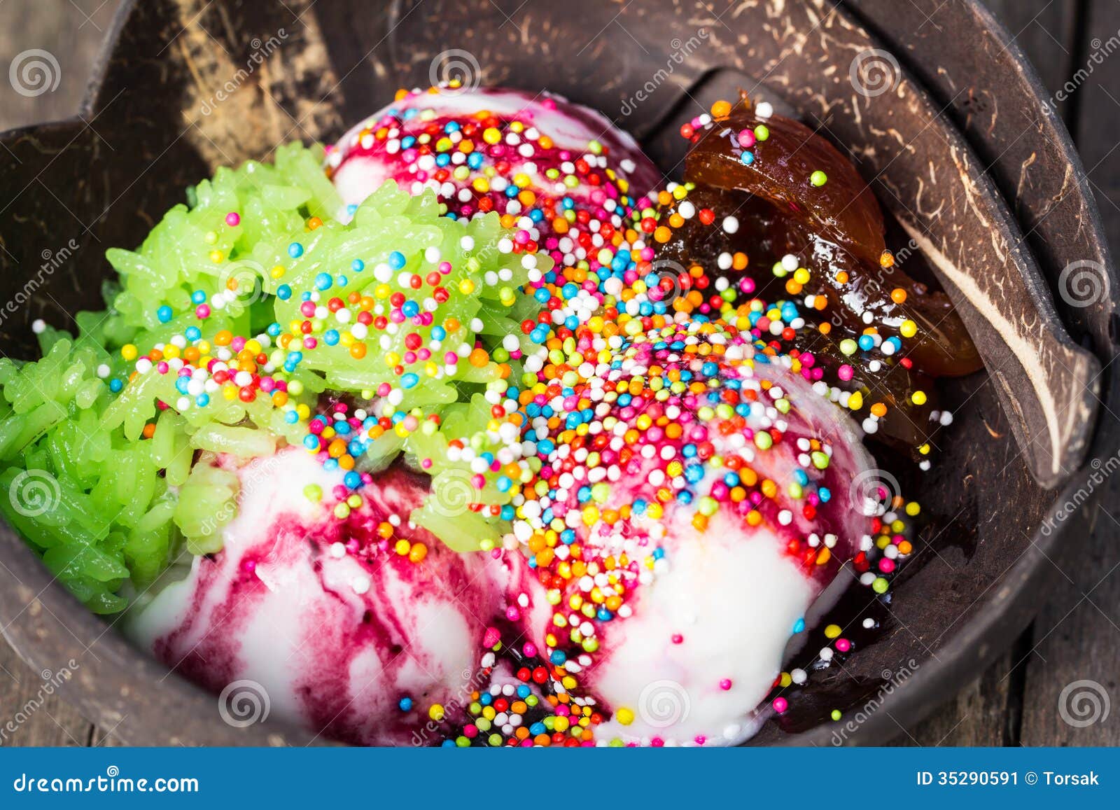 Coconut ice cream stock image. Image of rice, freeze 35290591